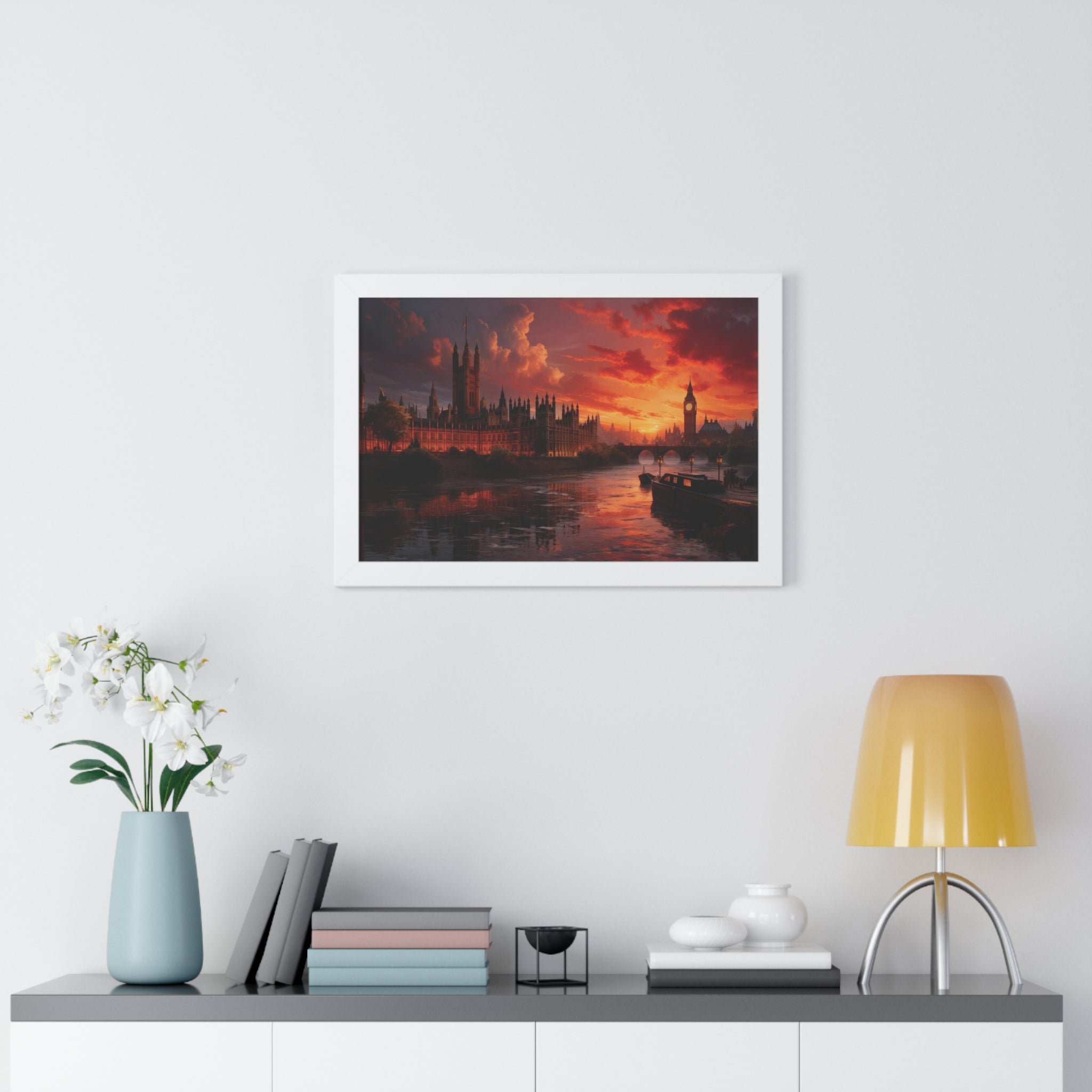 Twilight Majesty – London Parliament Sunset Wall Art