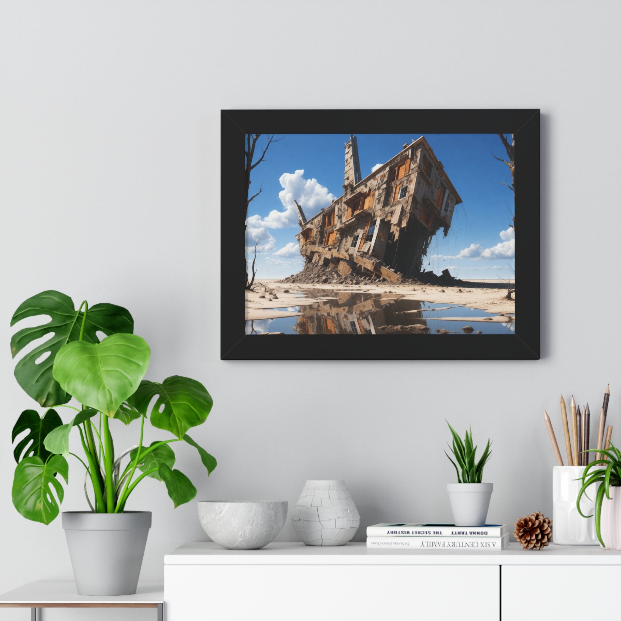Echoes of Collapse – Surreal Desert Ruins Wall Art