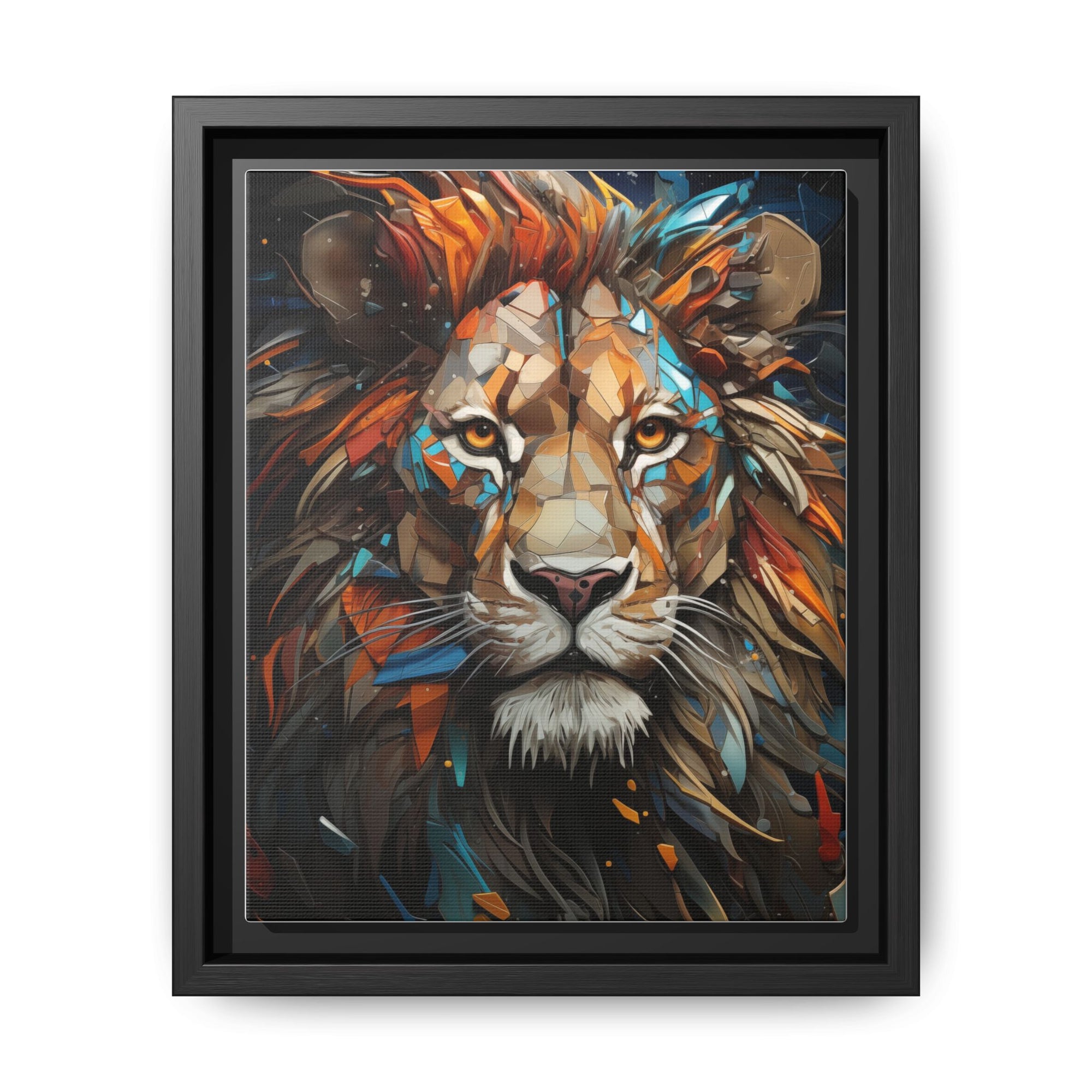 Color Splash Lion Face Canvas