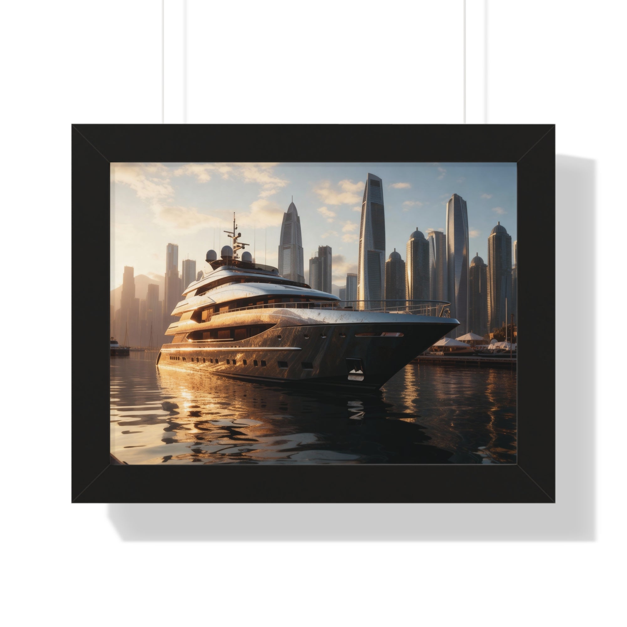 Sunset Reflections – Framed Nautical Wall Art for Luxury Space