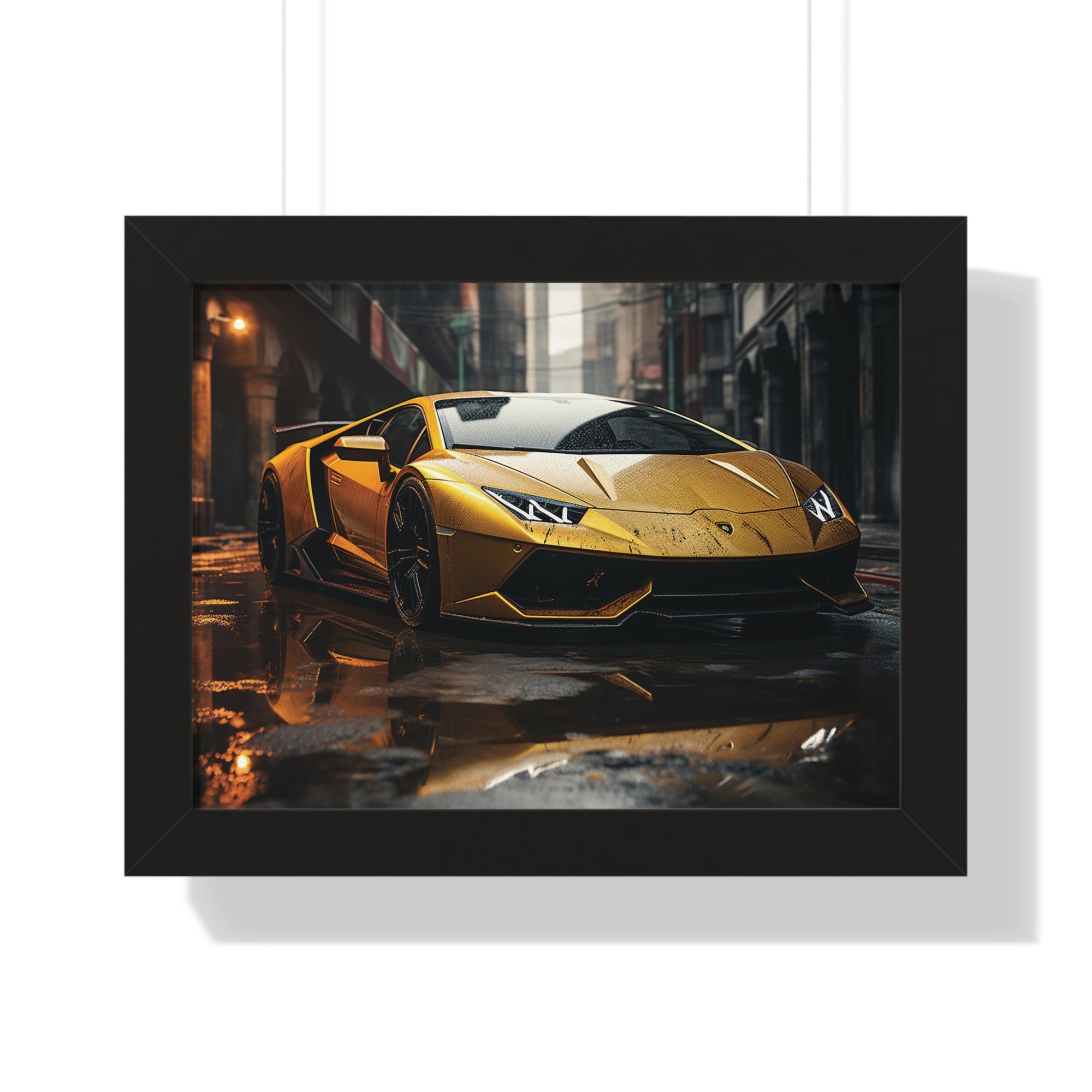 Golden Lamborghini Aventador – Luxury Supercar Wall Art