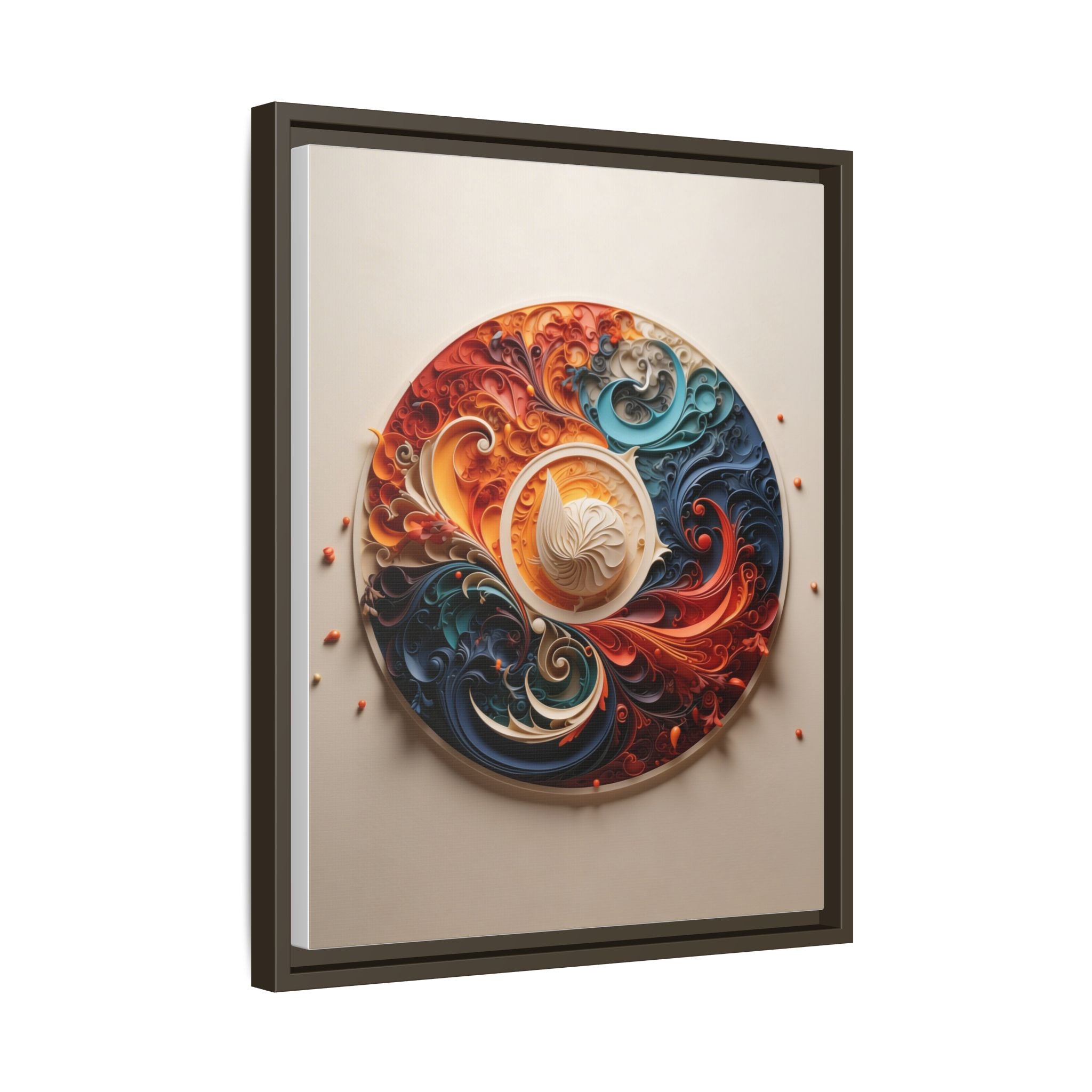 Circular Abstract Wall Art – Vibrant Swirl Design for Modern Interiors