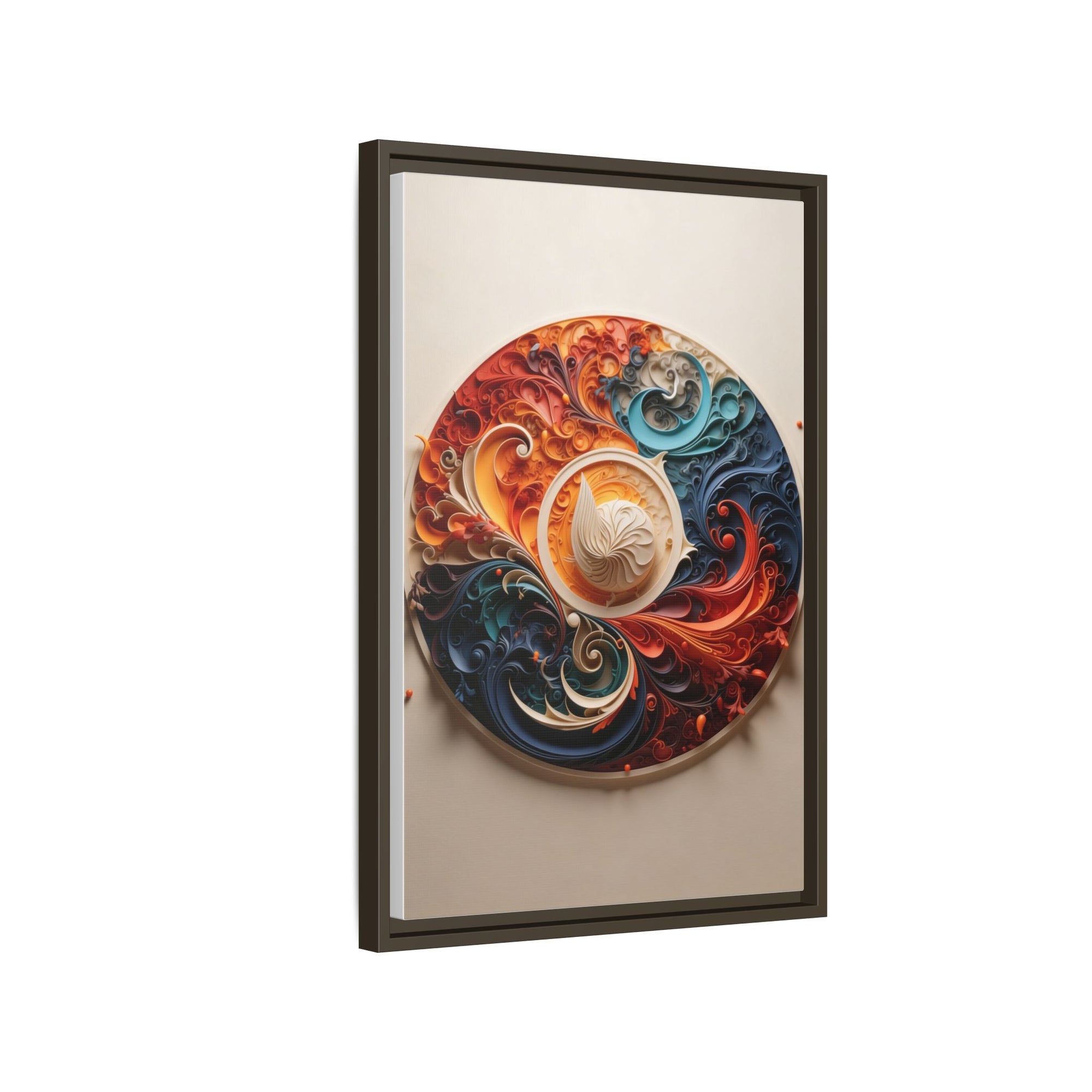 Circular Abstract Wall Art – Vibrant Swirl Design for Modern Interiors
