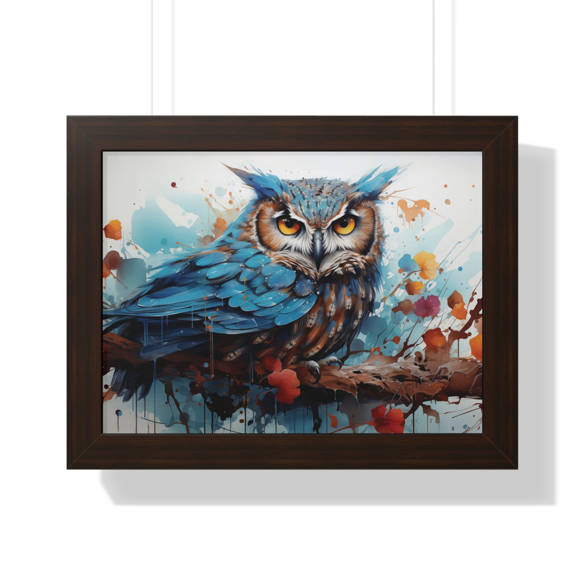 Midnight Majesty — Blue Owl Abstract Wall Art 🦉
