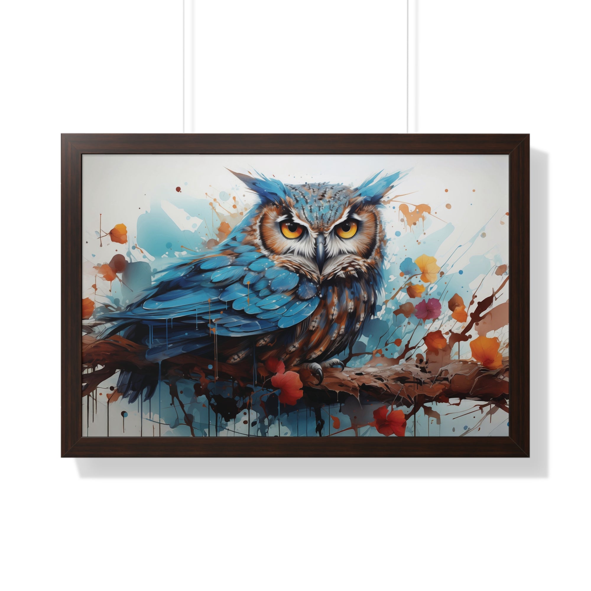 Midnight Majesty — Blue Owl Abstract Wall Art 🦉
