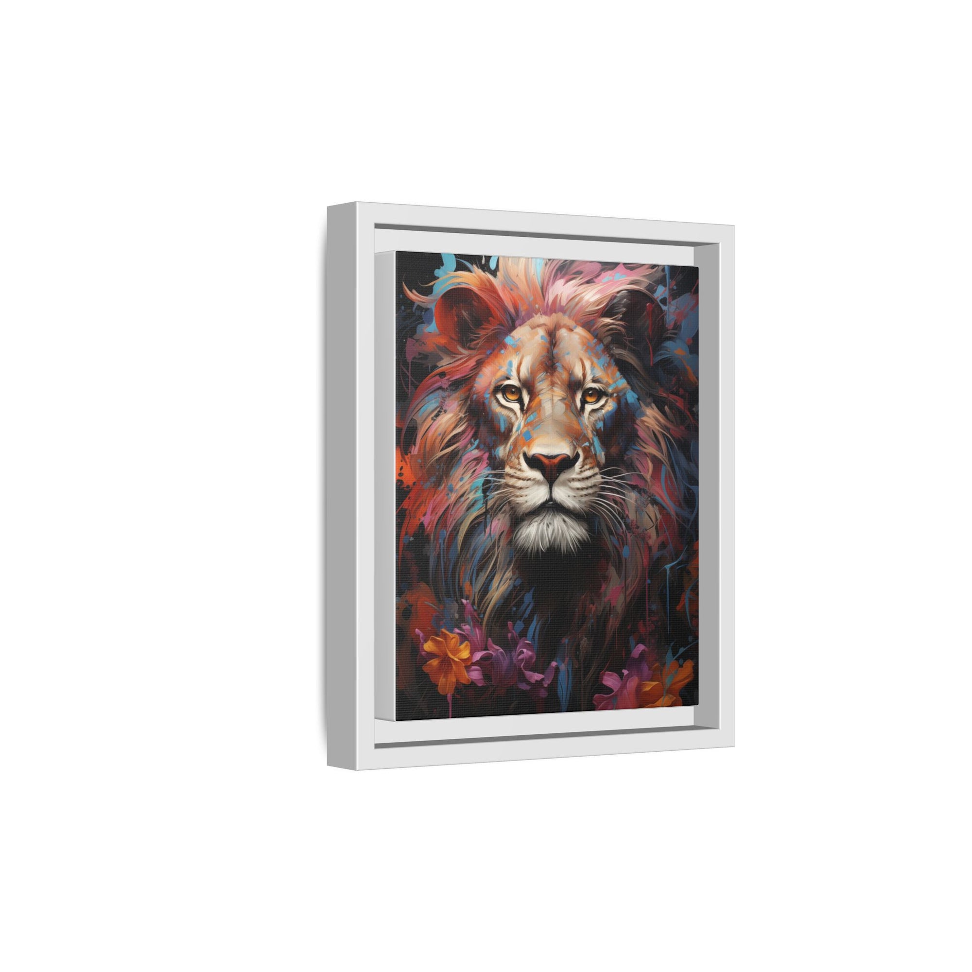 Majestic Jungle King – Abstract Color Splash Canvas