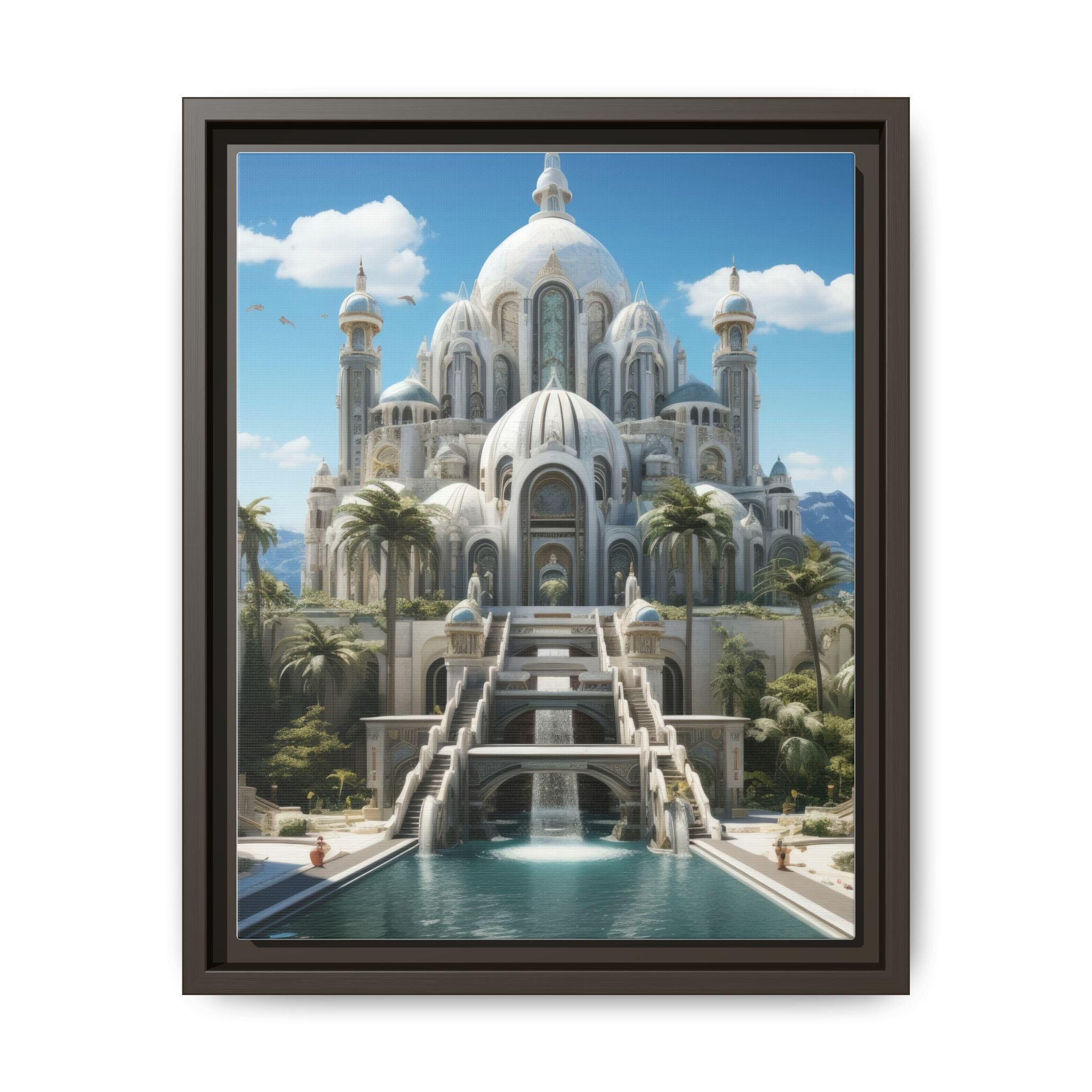 Stairway to Splendor – Fantasy Palace Framed Wall Art