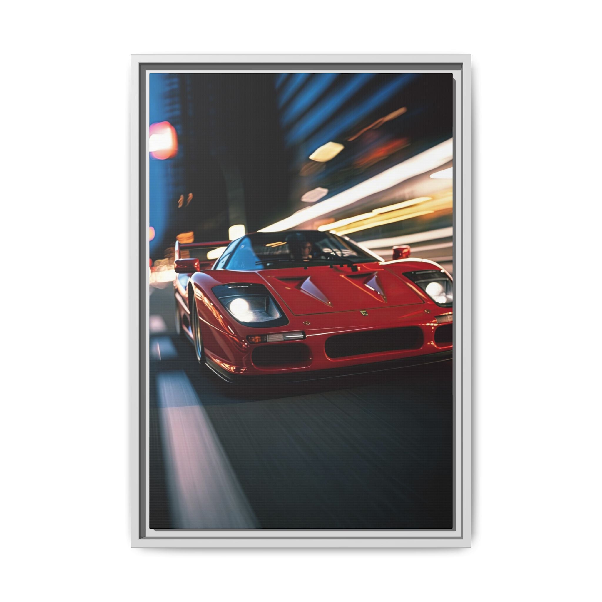 Ferrari F40 Night Drive – Supercar Motion Wall Art Print