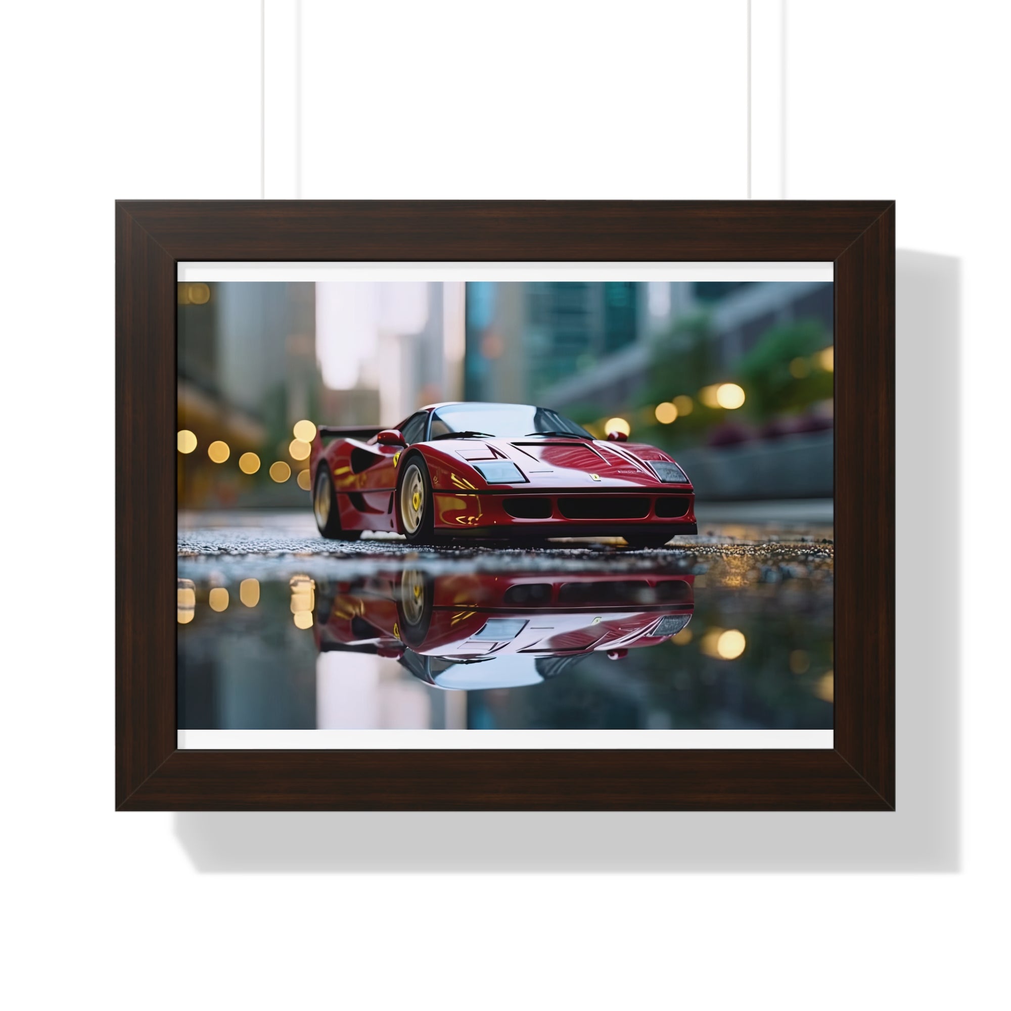 Ferrari F50 Wall Art – Red Supercar Framed Poster