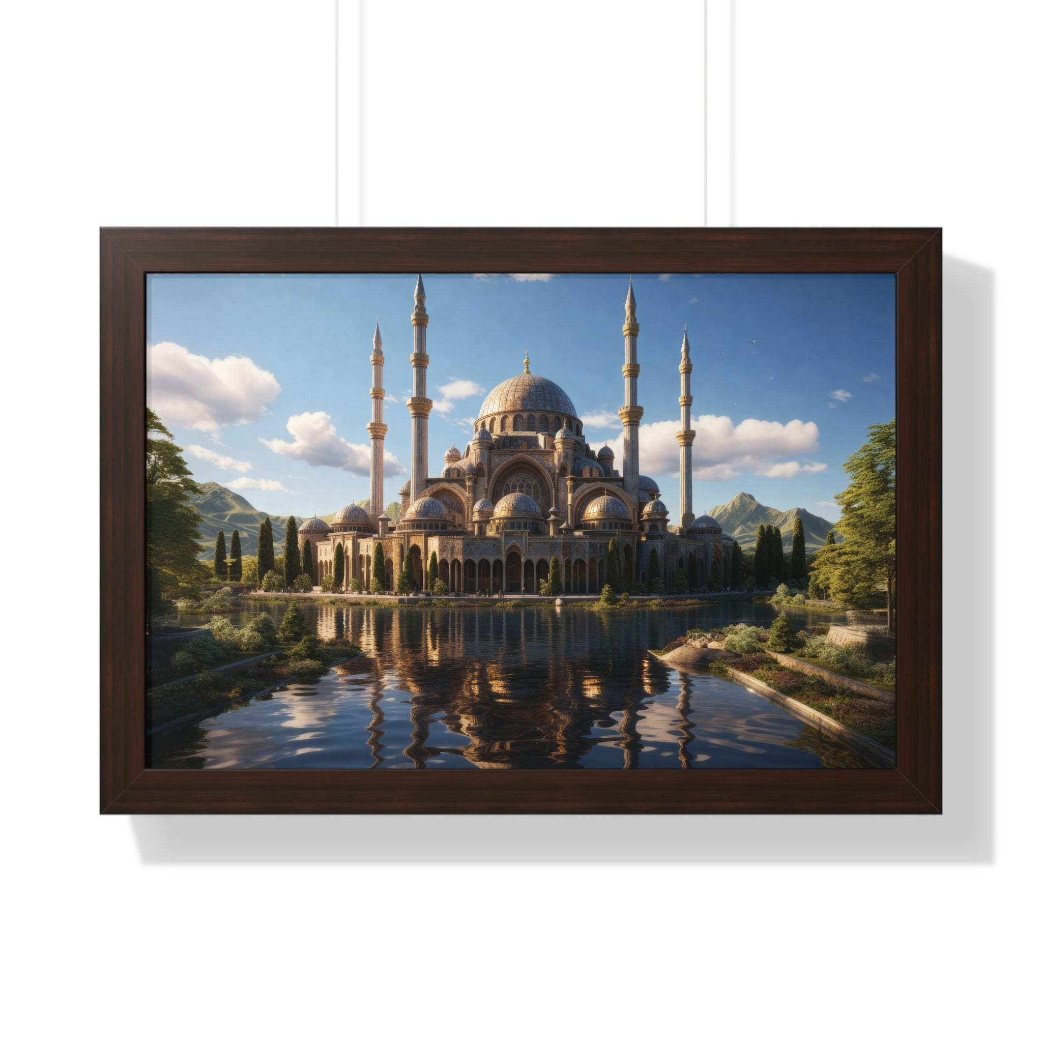 Sacred Horizon – Framed Mosque Reflections Wall Art