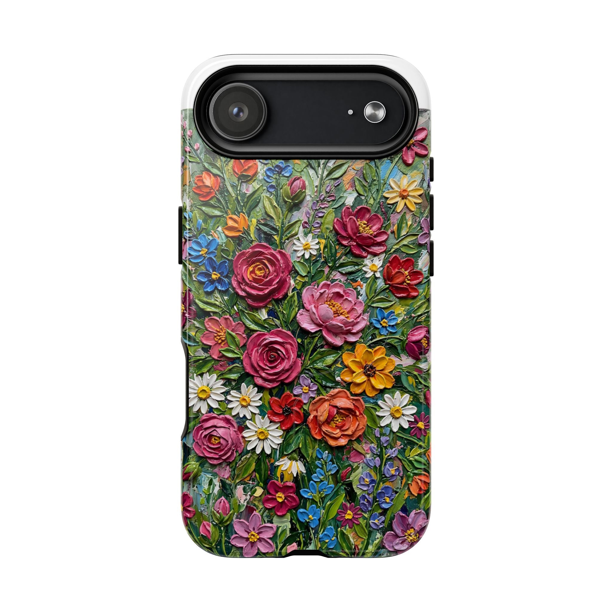 Painted Textured Style Floral Garden iPhone Case (MagSafe®)