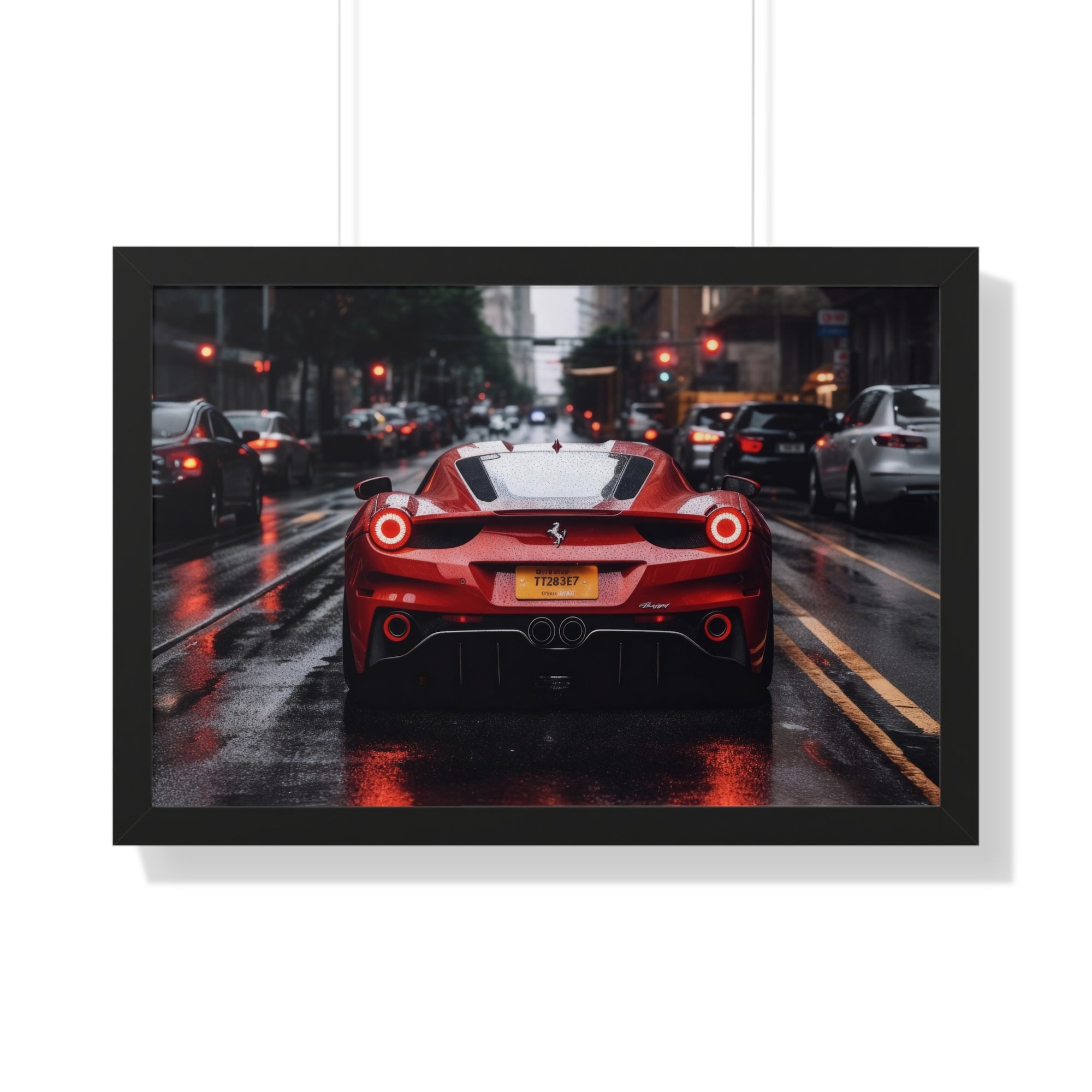 Ferrari F50- on City Streets with Rain
