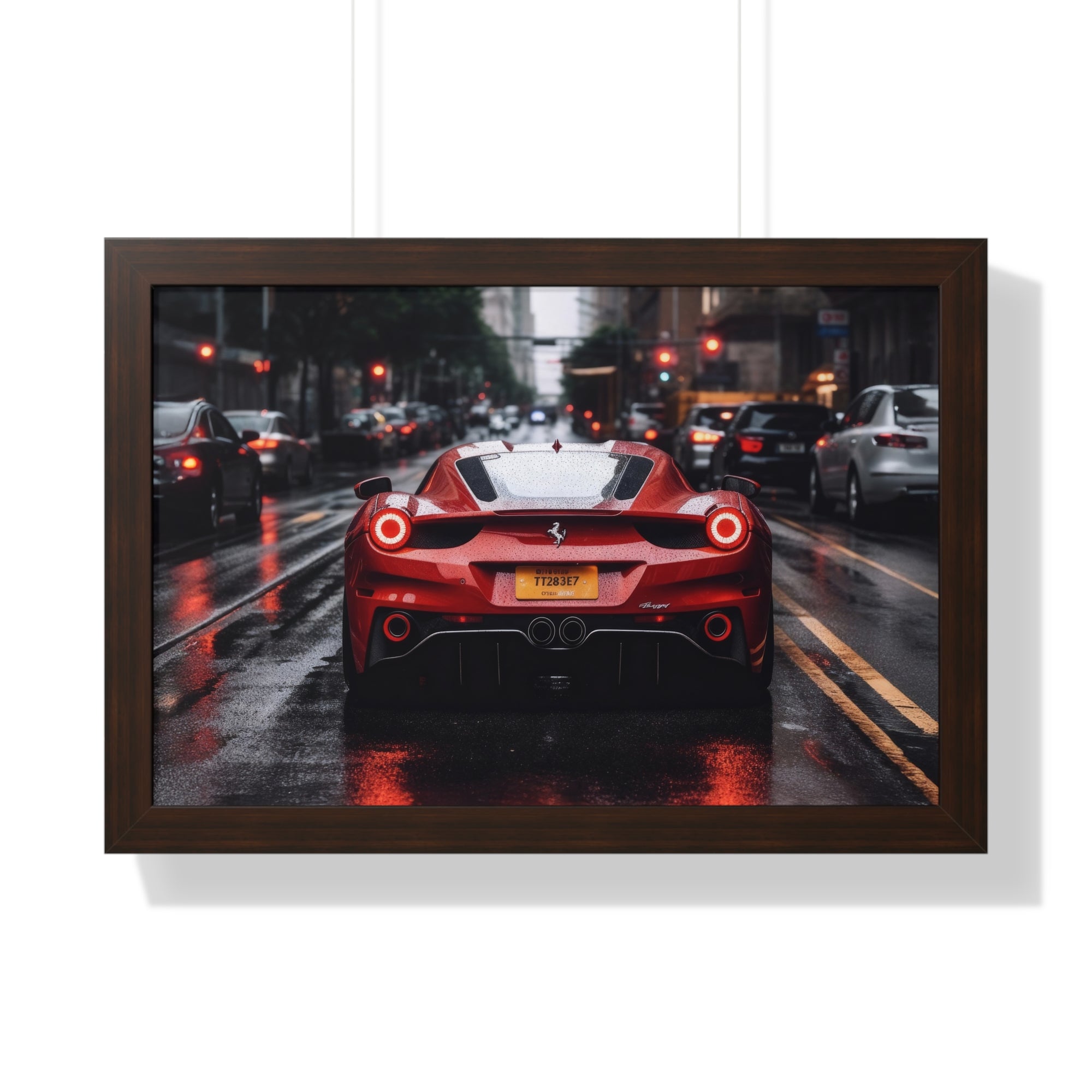 Ferrari F50- on City Streets with Rain