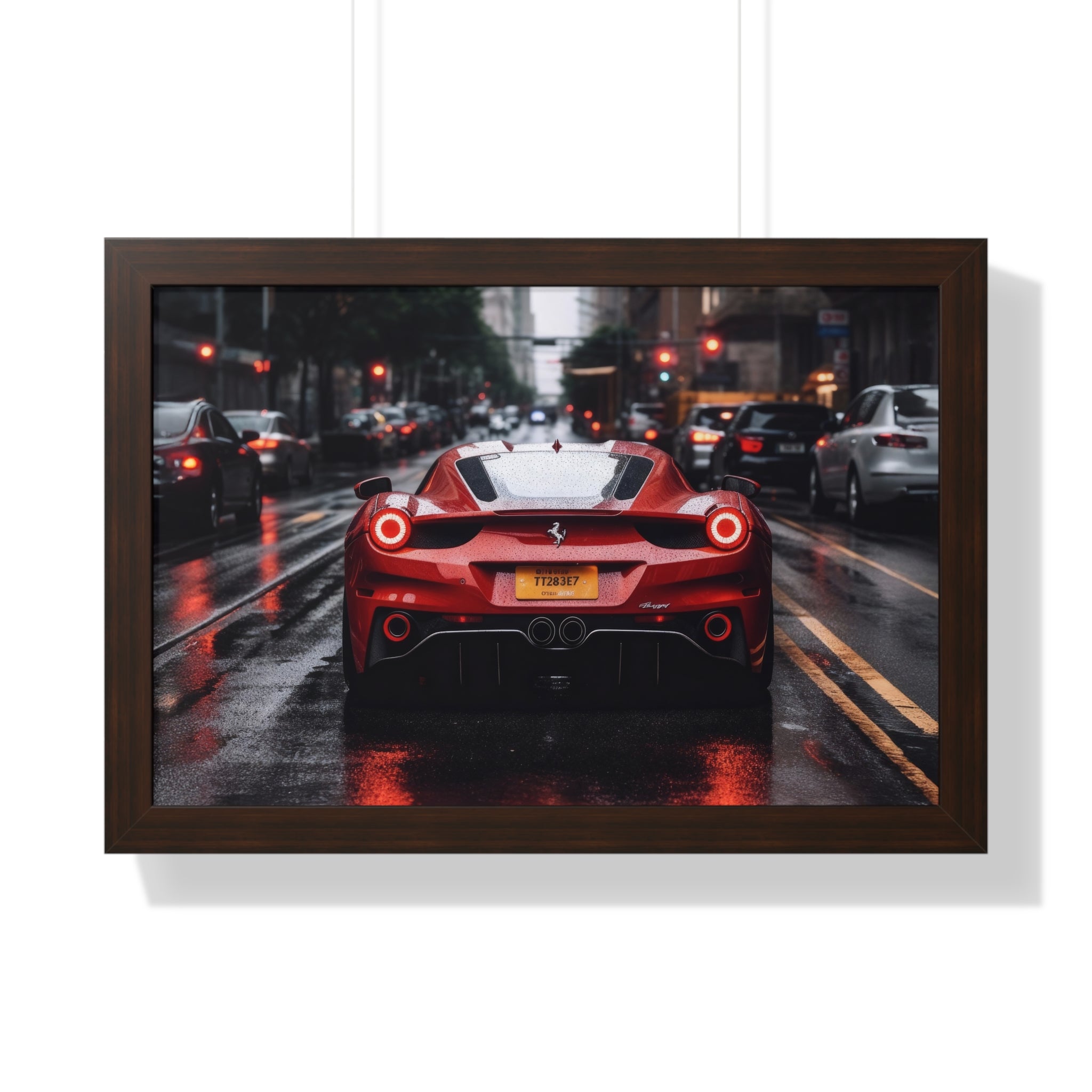 Ferrari F50- on City Streets with Rain