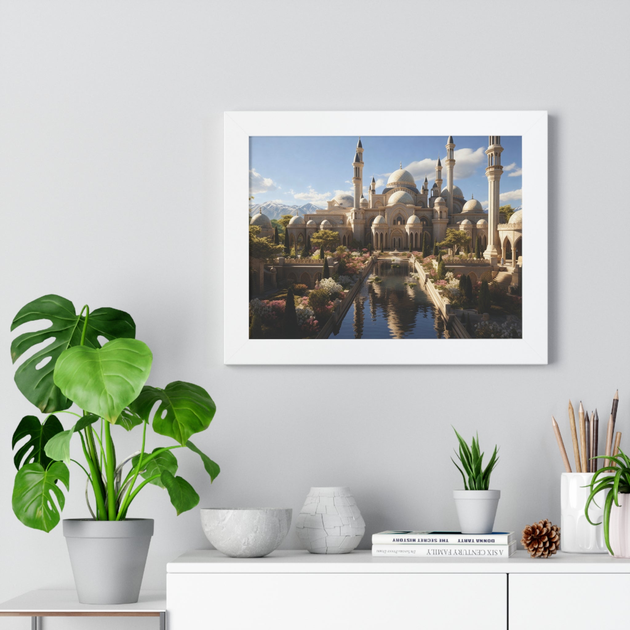 Palace of Stillness – Framed Islamic Garden Reflections Wall Art