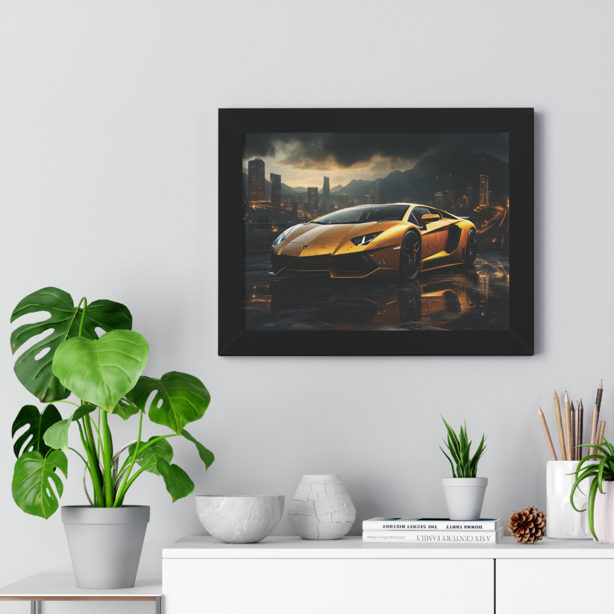 Lamborghini Aventador – Set in a City Mountain Backdrop