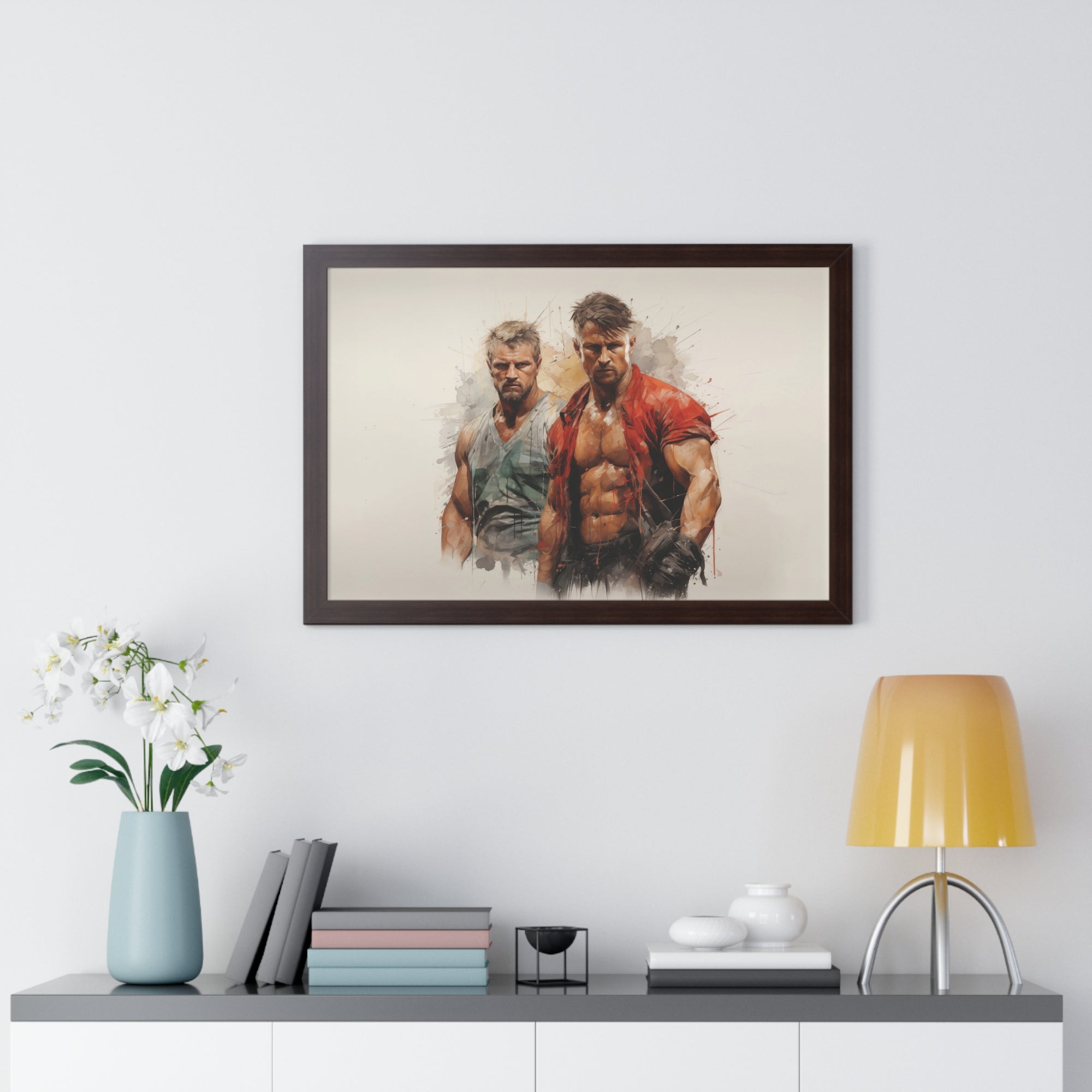 Brothers of Fury – Abstract Masculine Power Wall Art