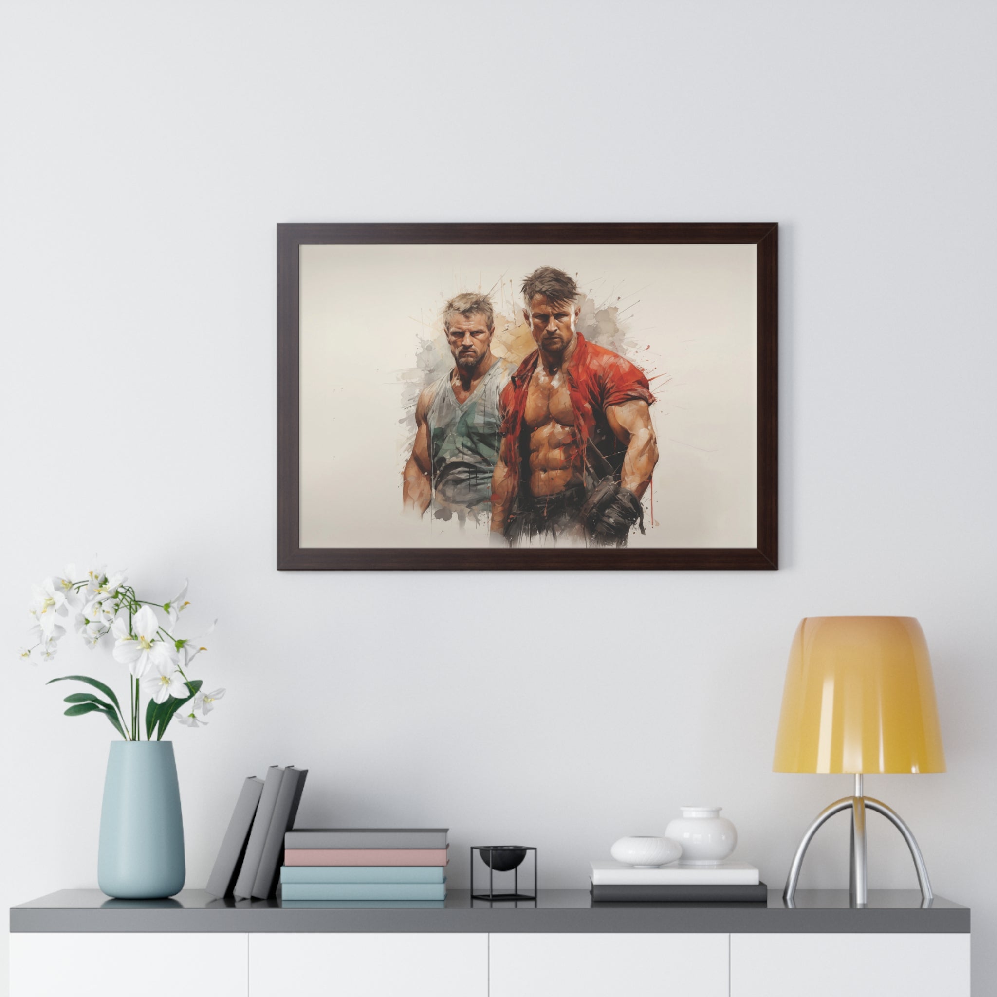 Brothers of Fury – Abstract Masculine Power Wall Art