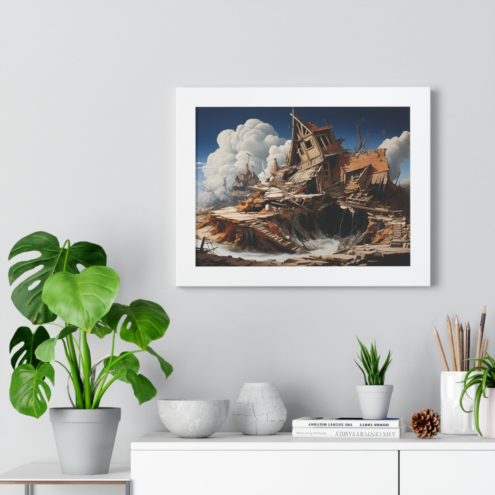 Fallen Haven – Surreal Ruins Wall Art