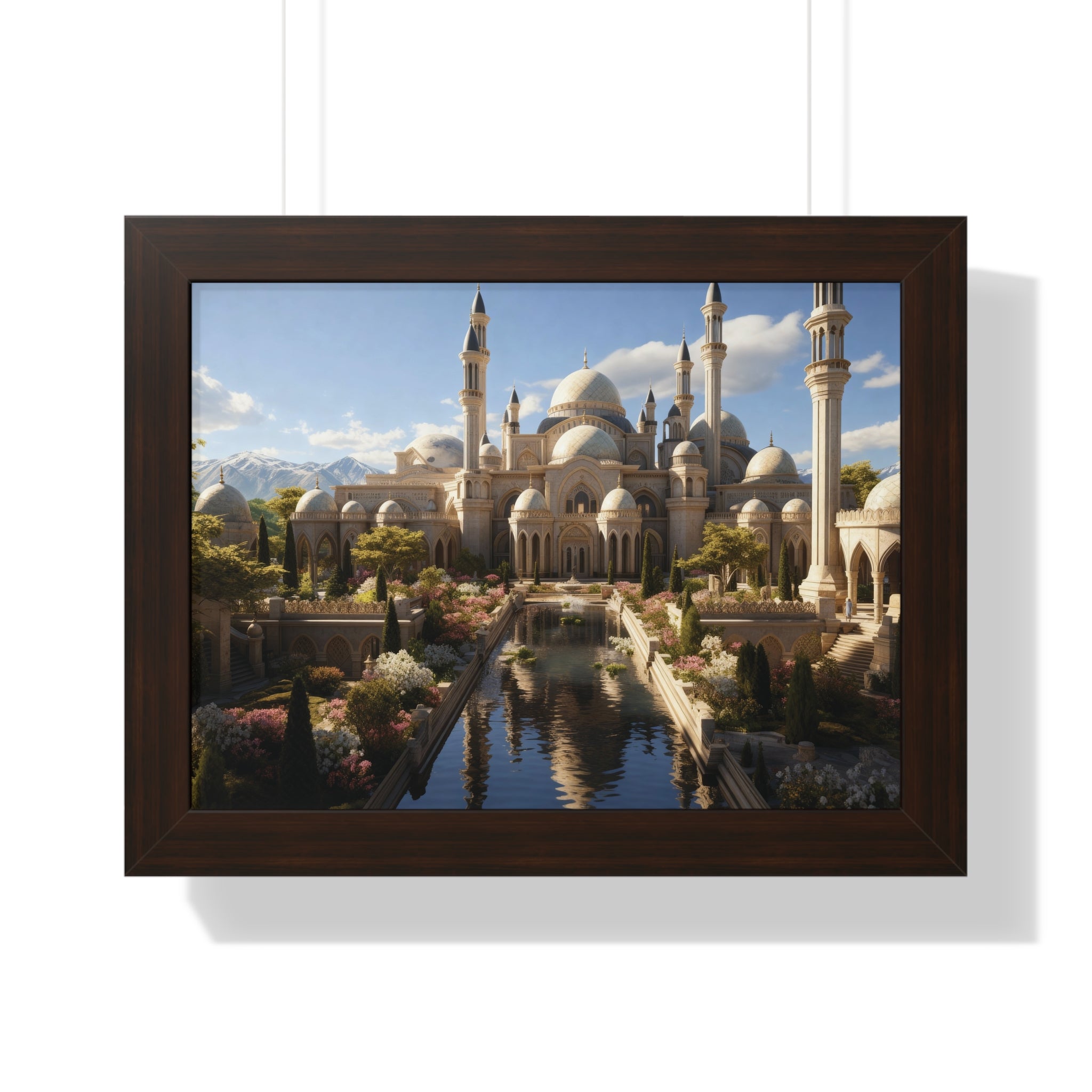 Palace of Stillness – Framed Islamic Garden Reflections Wall Art