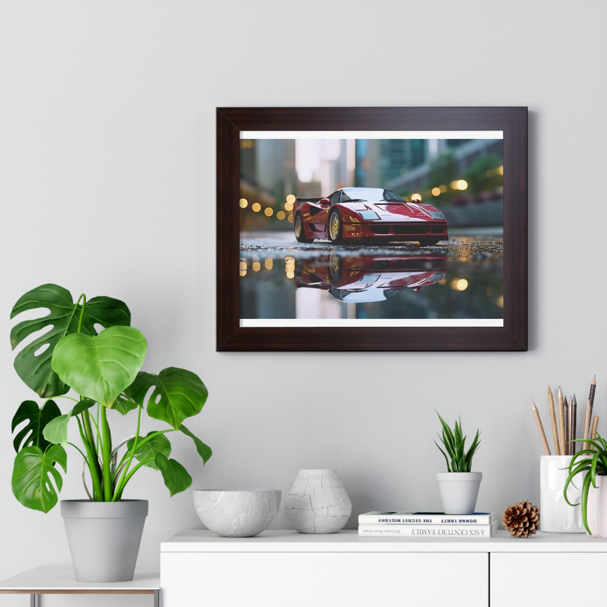Ferrari F50 Wall Art – Red Supercar Framed Poster
