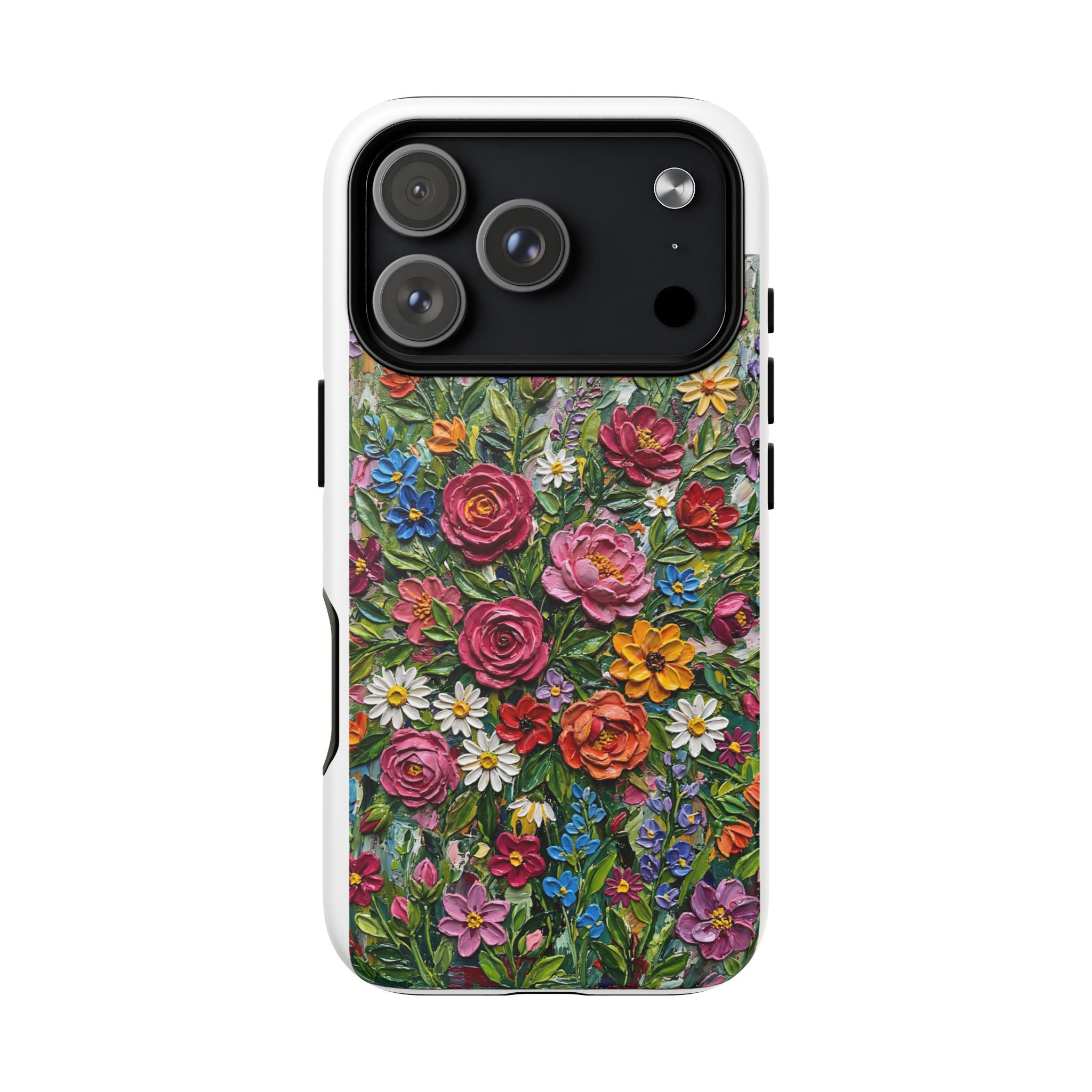Painted Textured Style Floral Garden iPhone Case (MagSafe®)