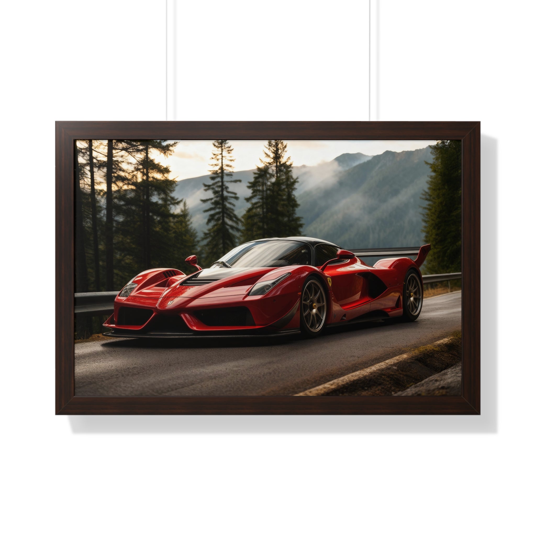 Cinematic Ferrari F50 – Red Icon in Horizontal Framed Display