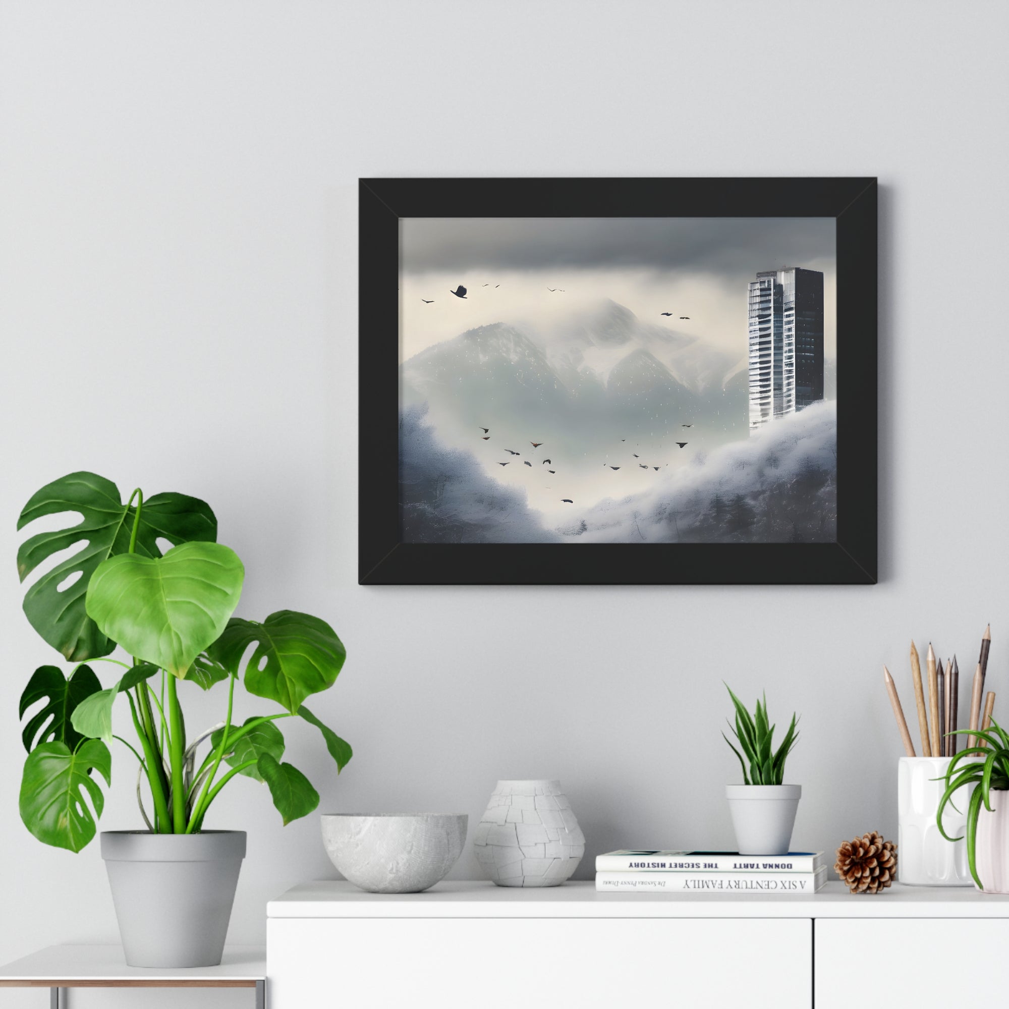 Frozen Heights – Skyscraper in Winter Mountains Wall Decor