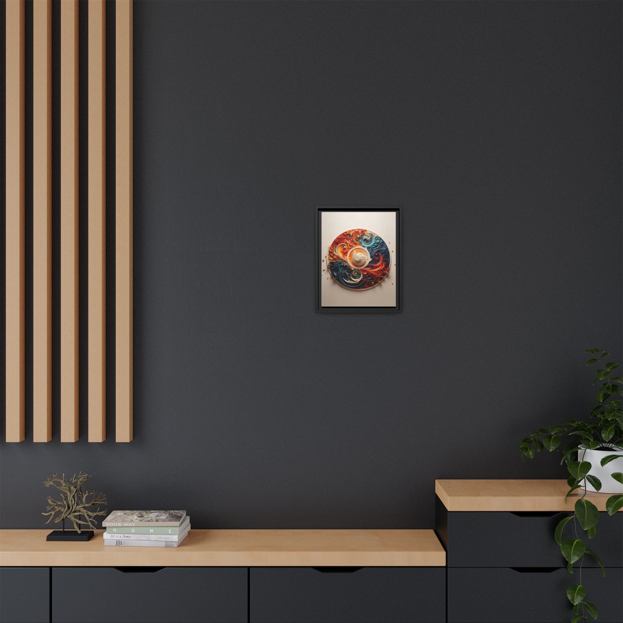 Circular Abstract Wall Art – Vibrant Swirl Design for Modern Interiors