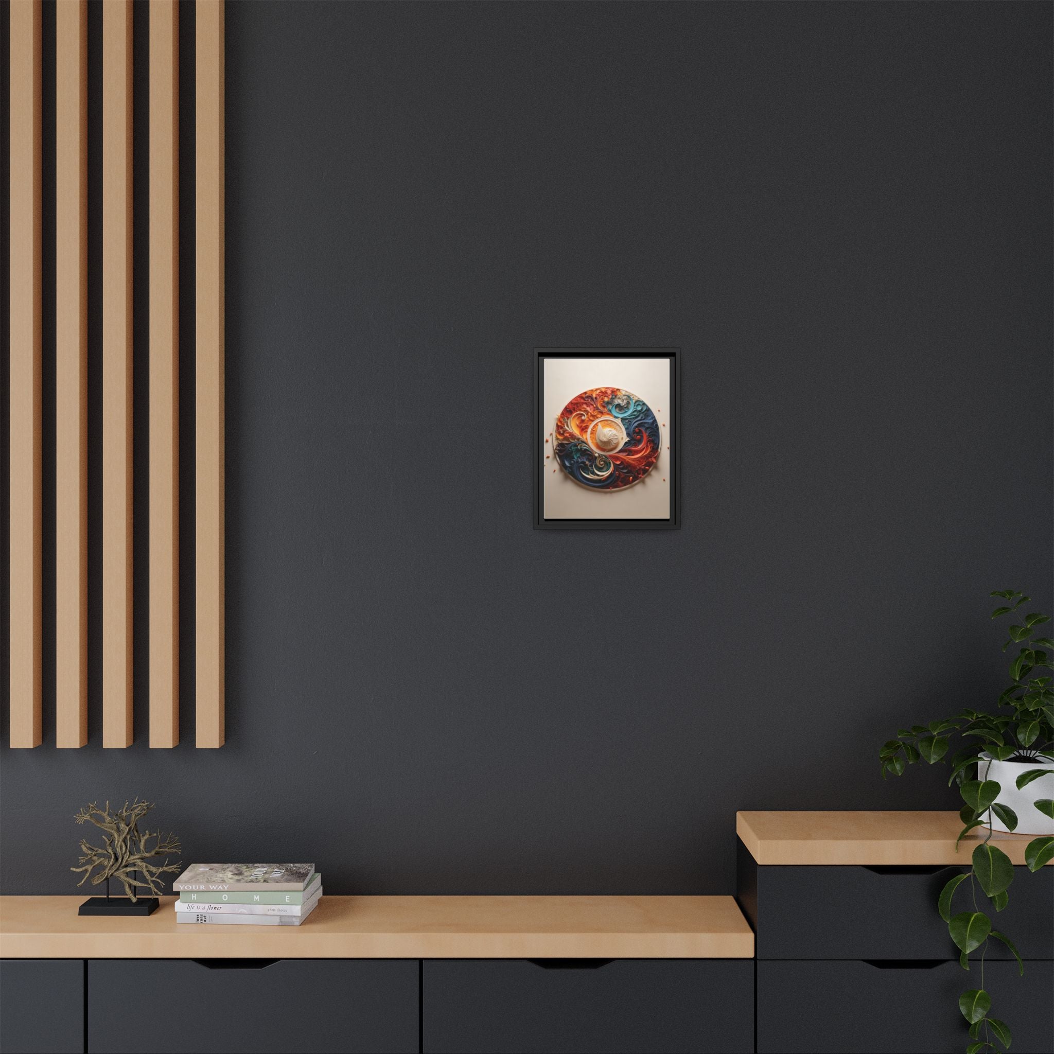 Circular Abstract Wall Art – Vibrant Swirl Design for Modern Interiors
