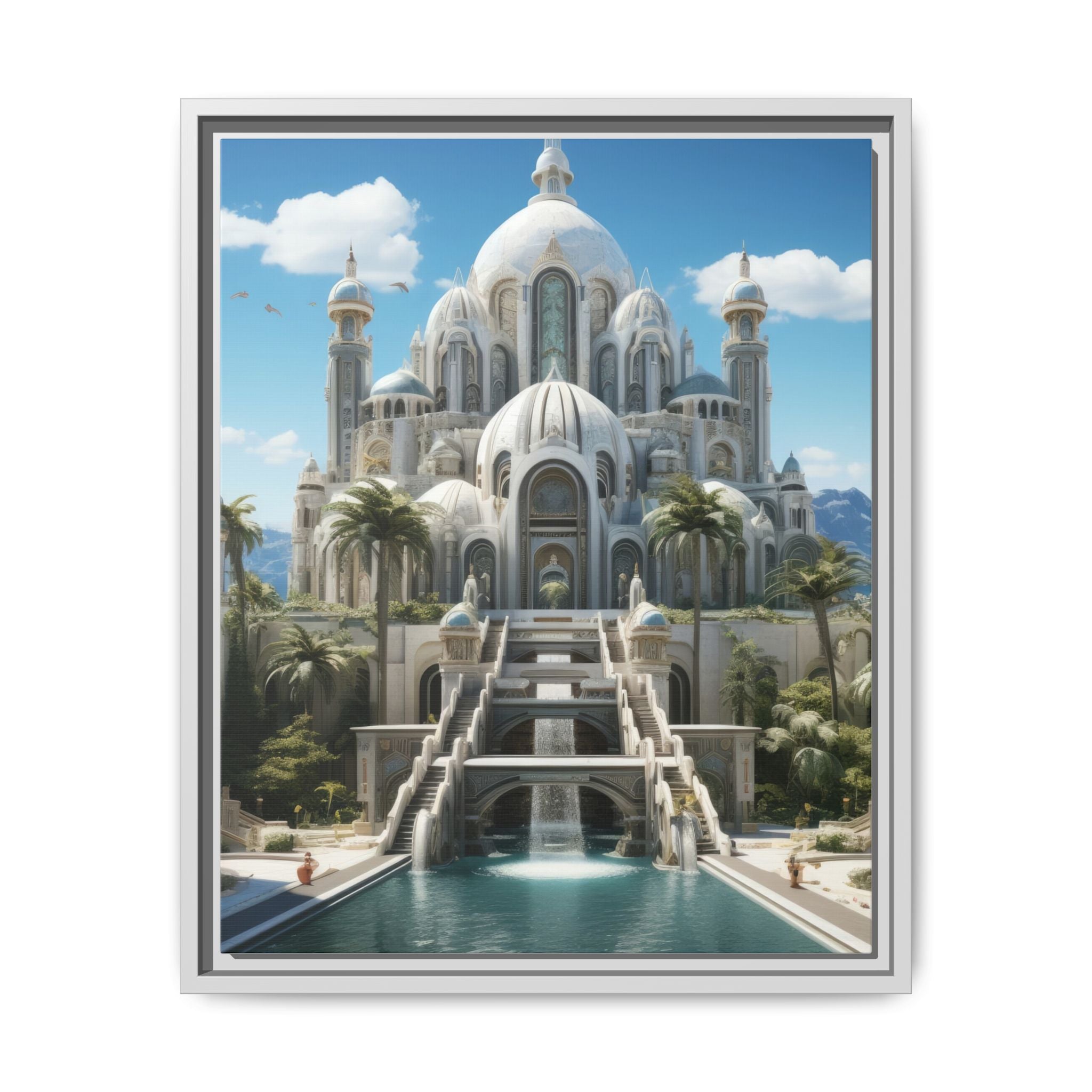 Stairway to Splendor – Fantasy Palace Framed Wall Art