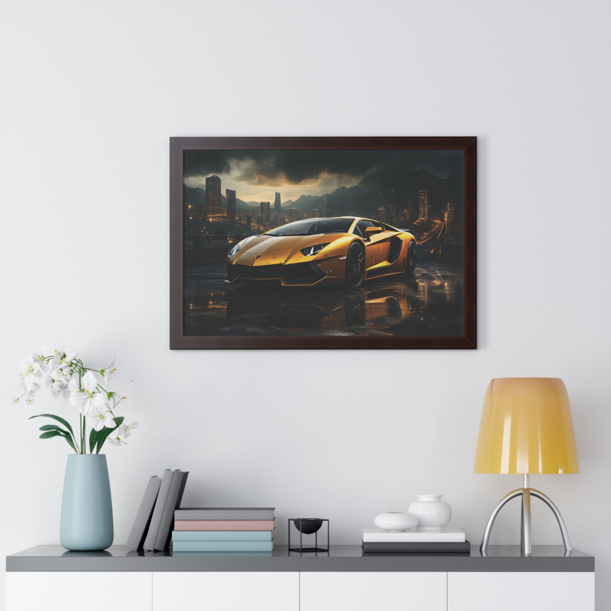 Lamborghini Aventador – Set in a City Mountain Backdrop