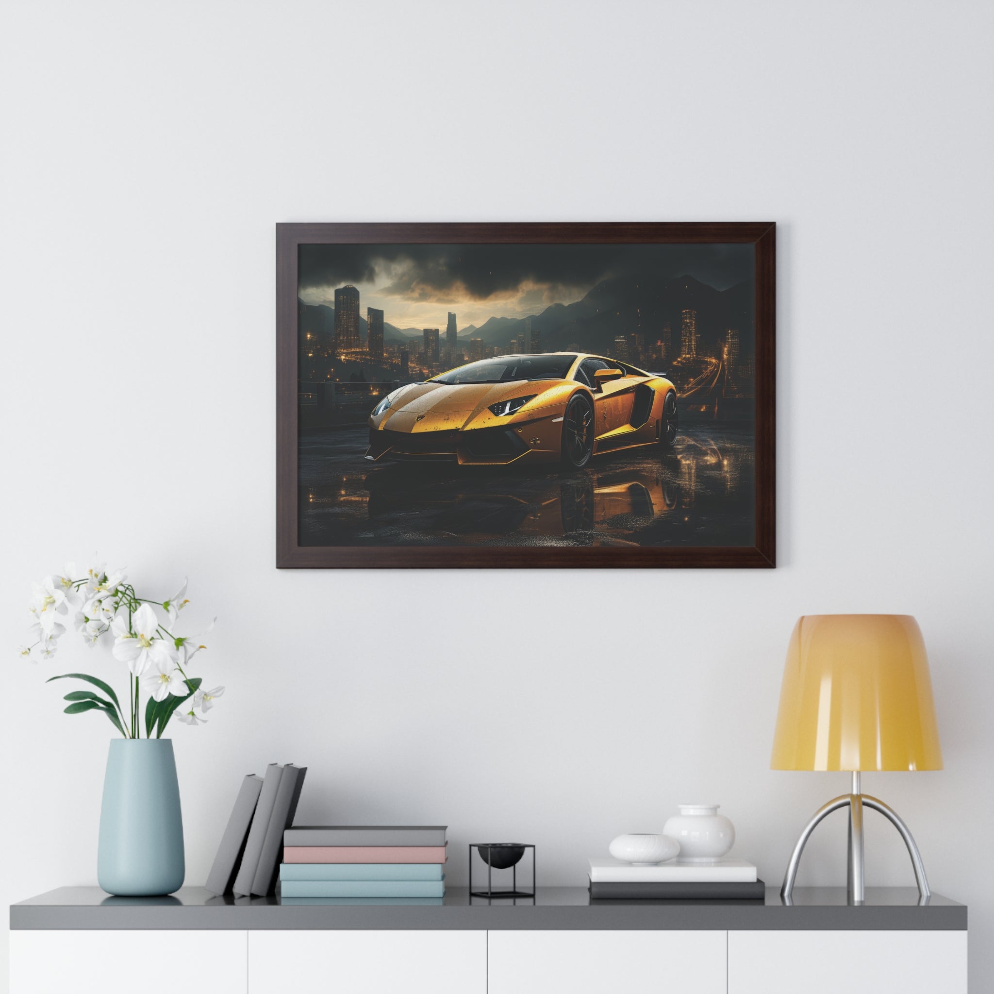 Lamborghini Aventador – Set in a City Mountain Backdrop
