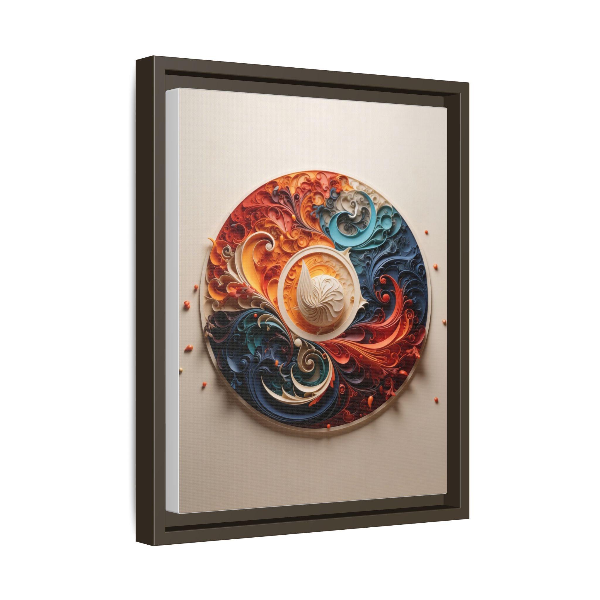 Circular Abstract Wall Art – Vibrant Swirl Design for Modern Interiors