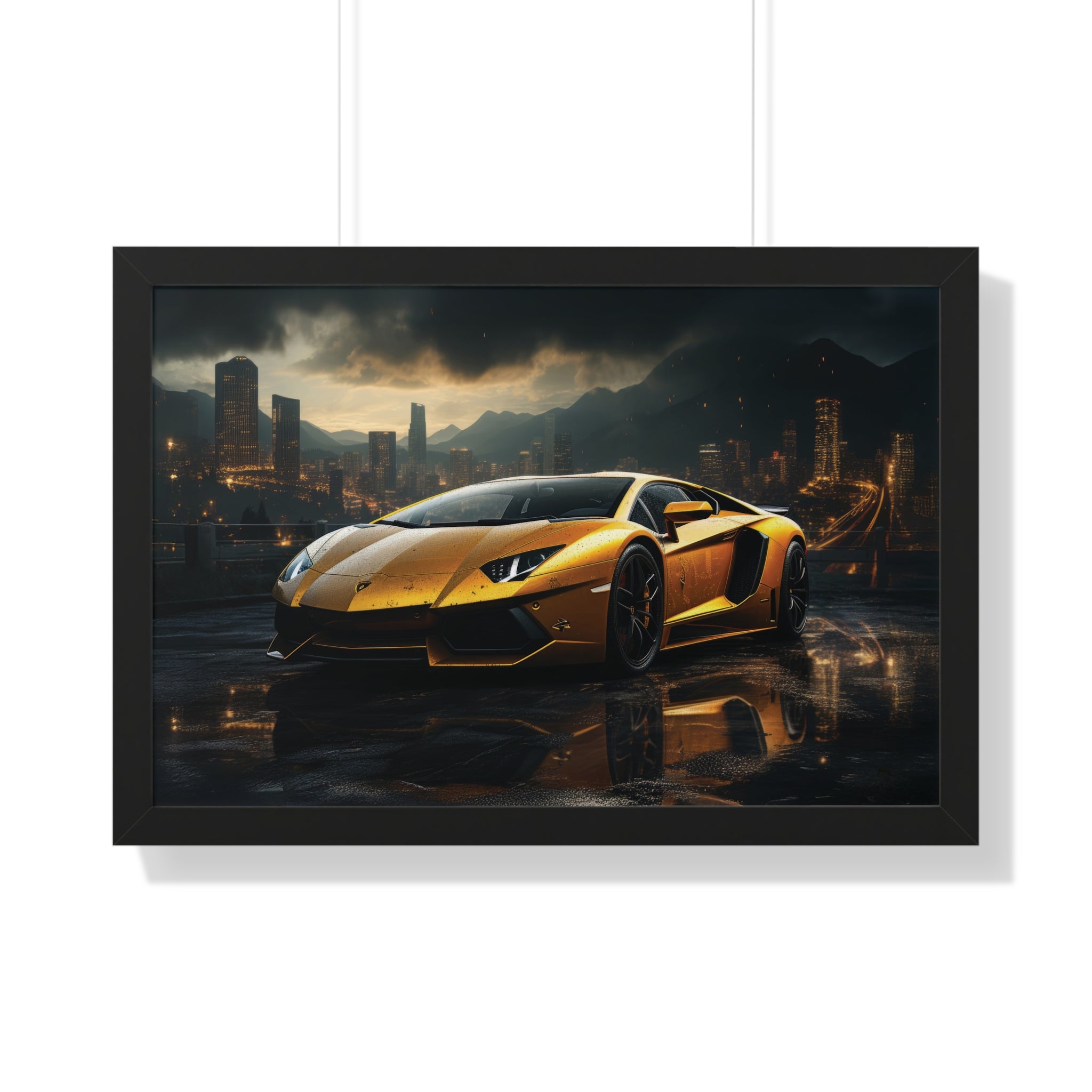 Lamborghini Aventador – Set in a City Mountain Backdrop