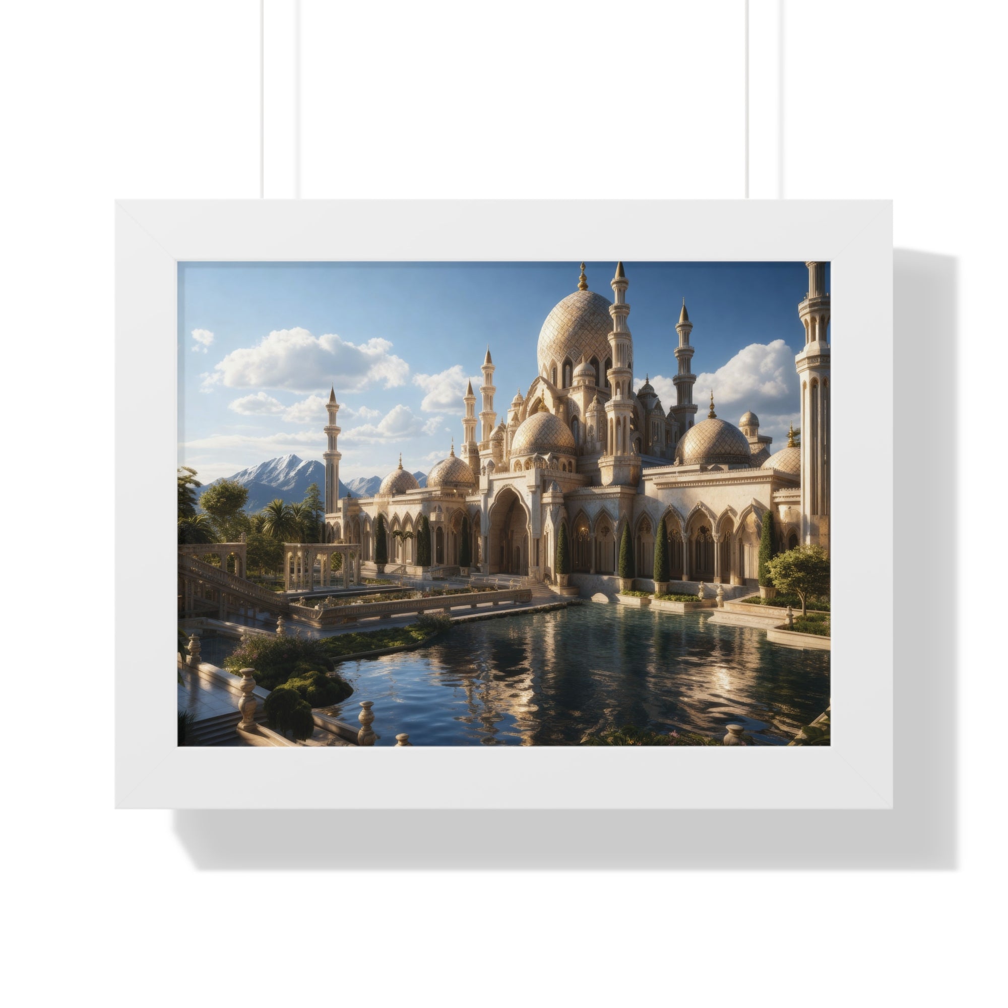 Alpine Majesty – Framed Mosque Reflection Wall Art