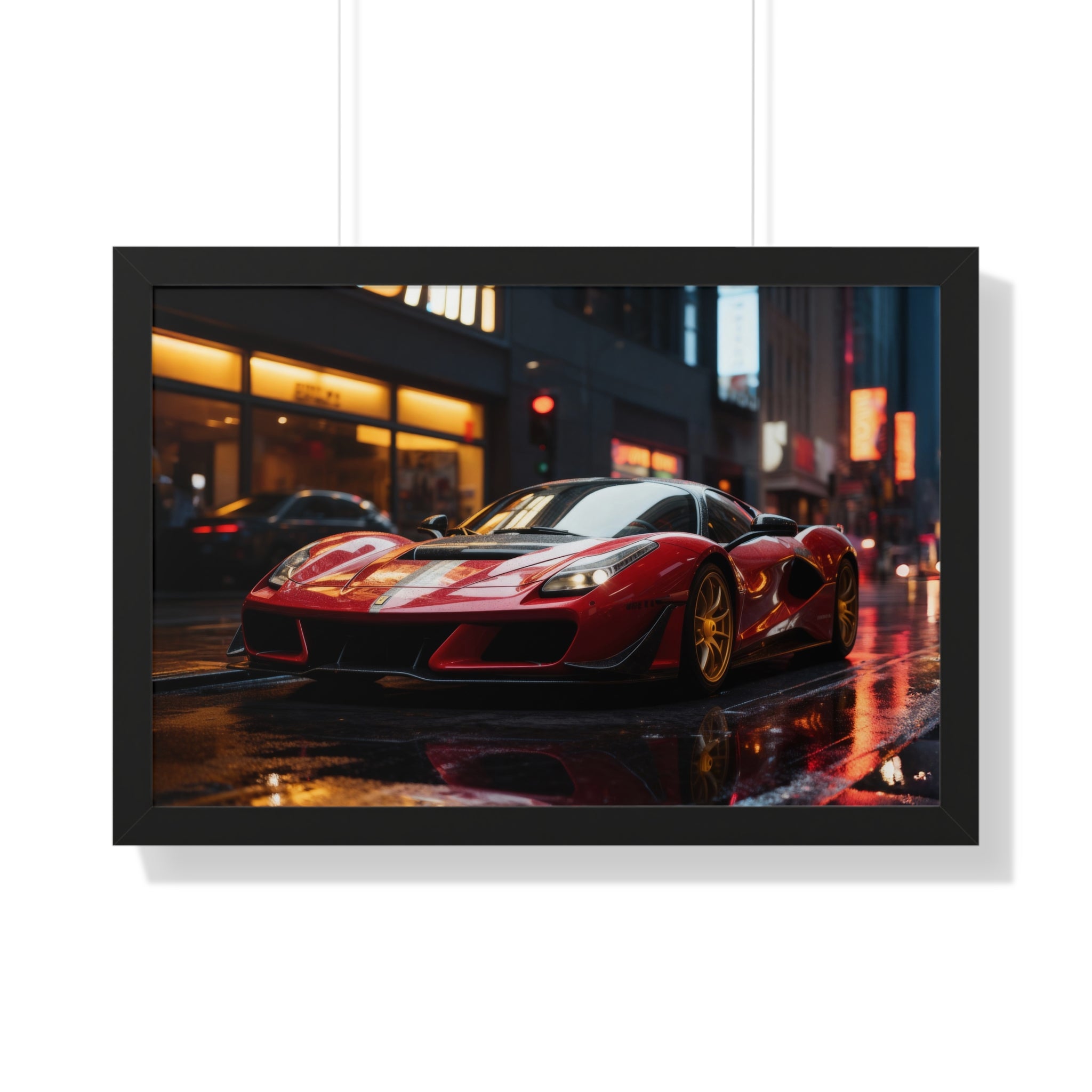 Ferrari F50 “Midnight Rain” Supercar Wall Art