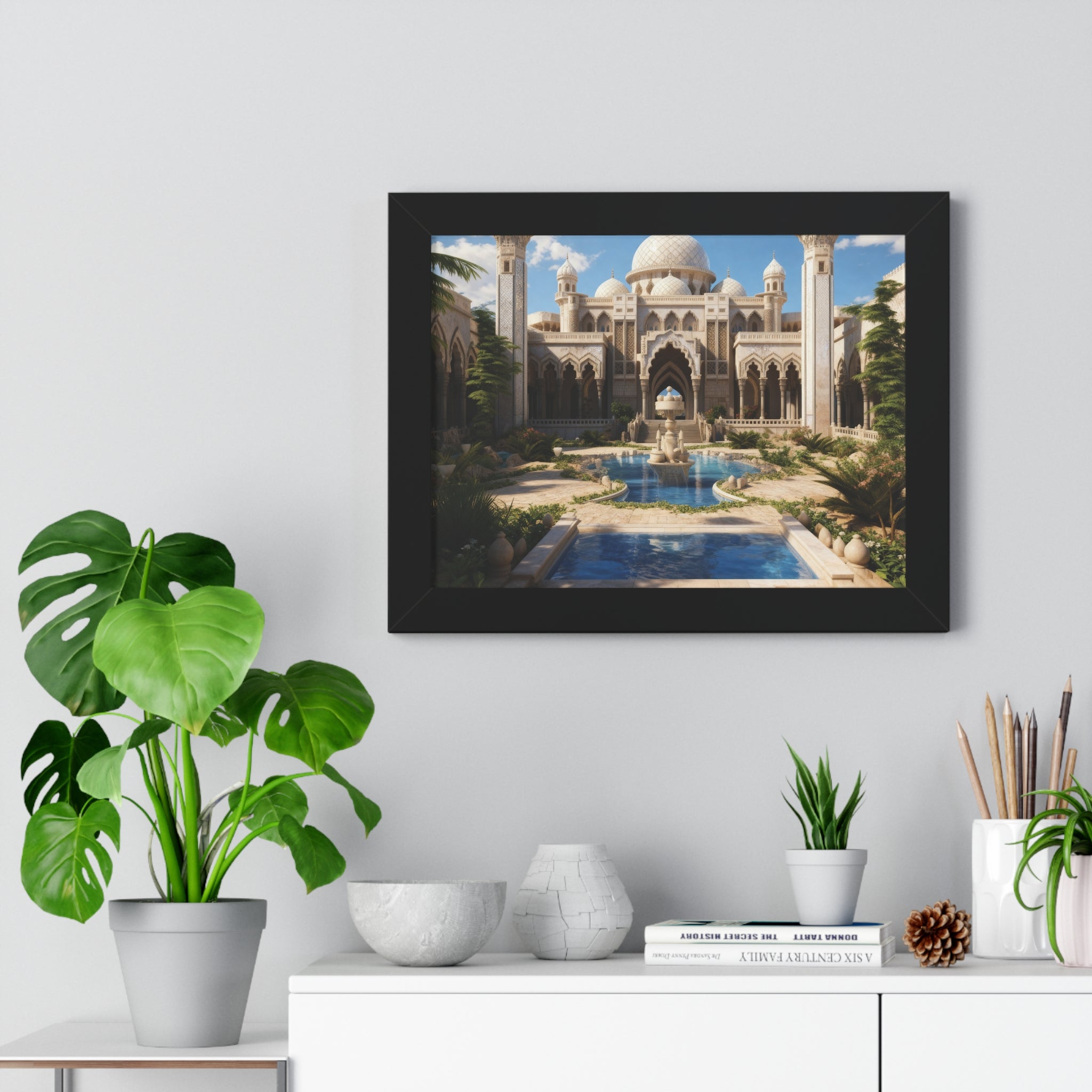 Courtyard of Light – Framed Mosque Architecture Wall Art