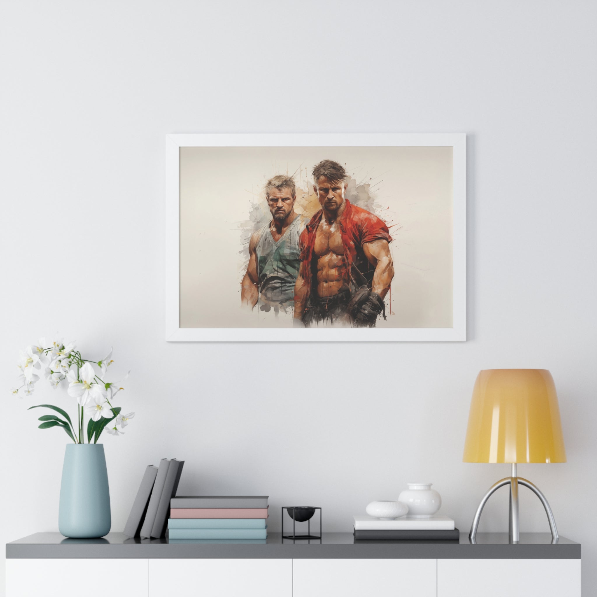 Brothers of Fury – Abstract Masculine Power Wall Art
