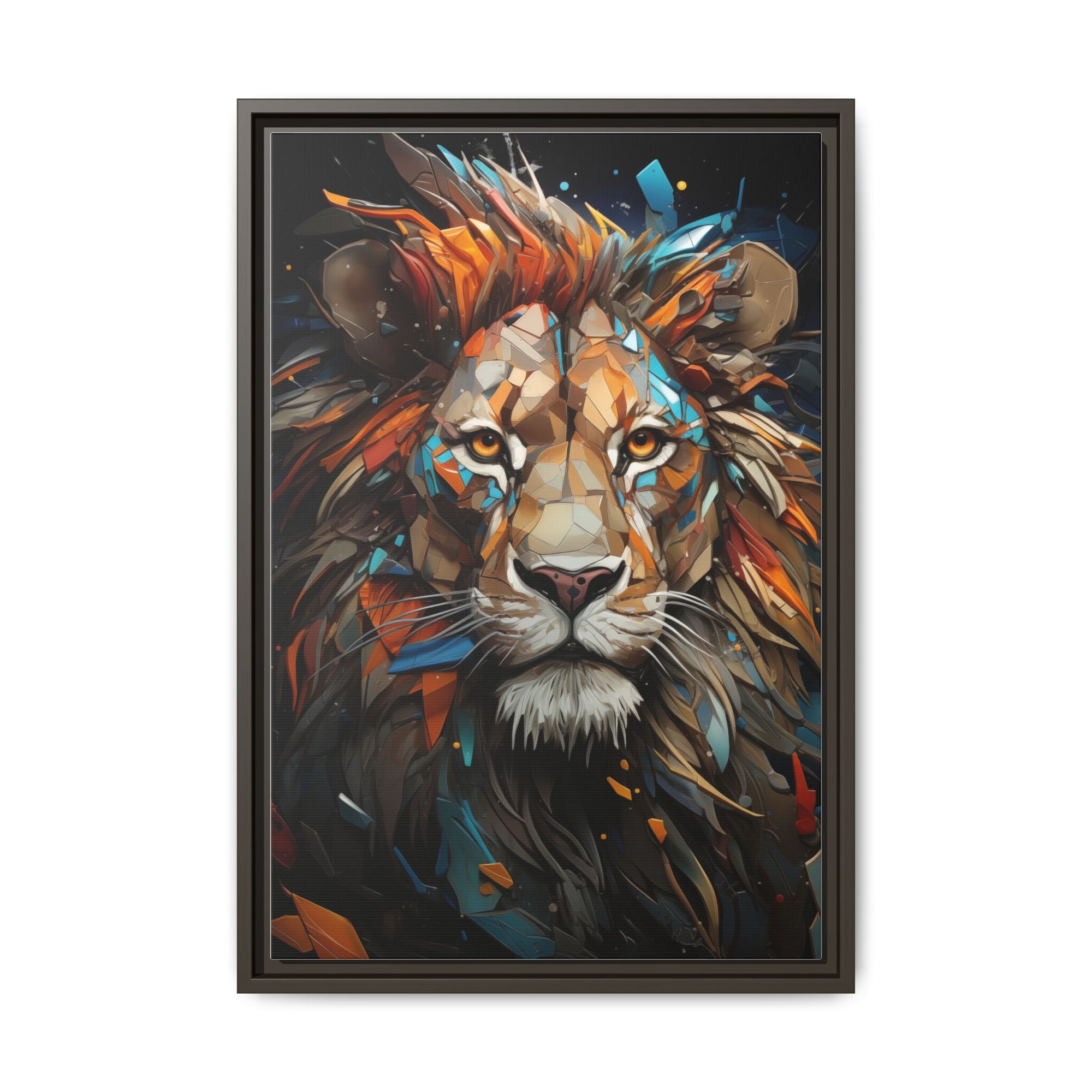 Color Splash Lion Face Canvas