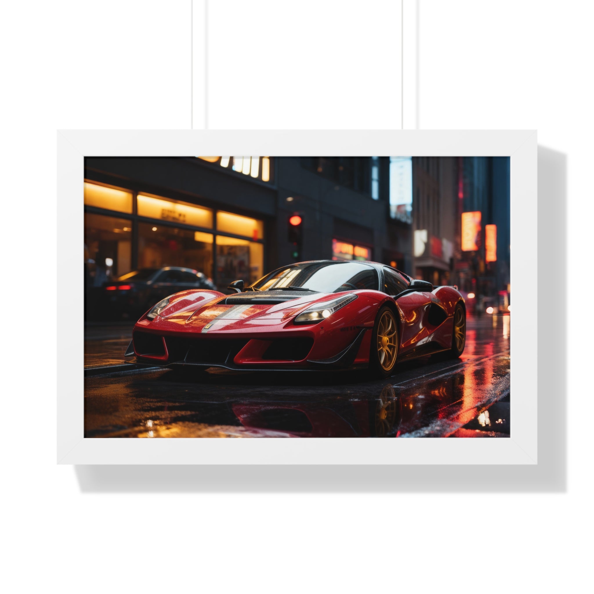 Ferrari F50 “Midnight Rain” Supercar Wall Art
