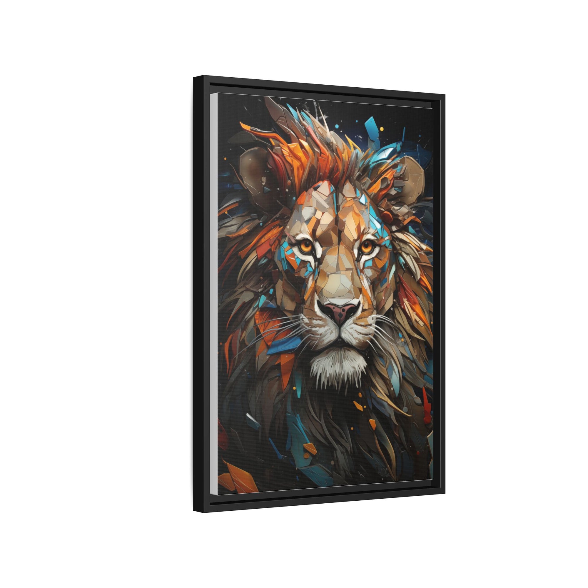 Color Splash Lion Face Canvas