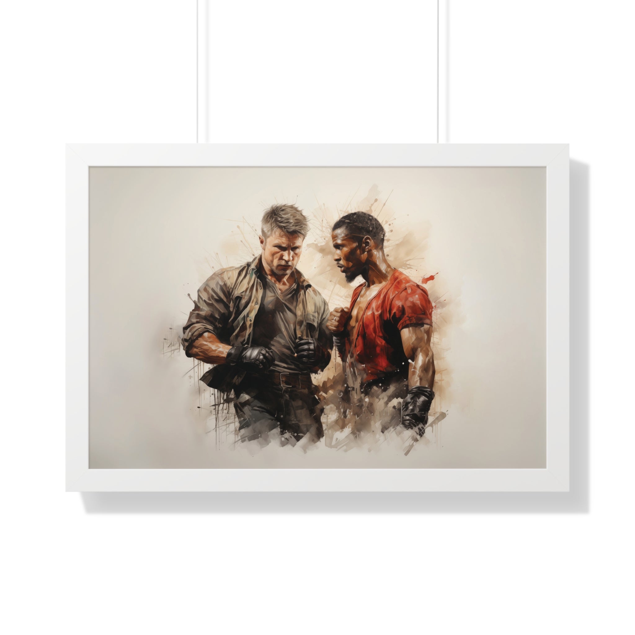 Face-Off – Framed Masculine Tension Wall Art