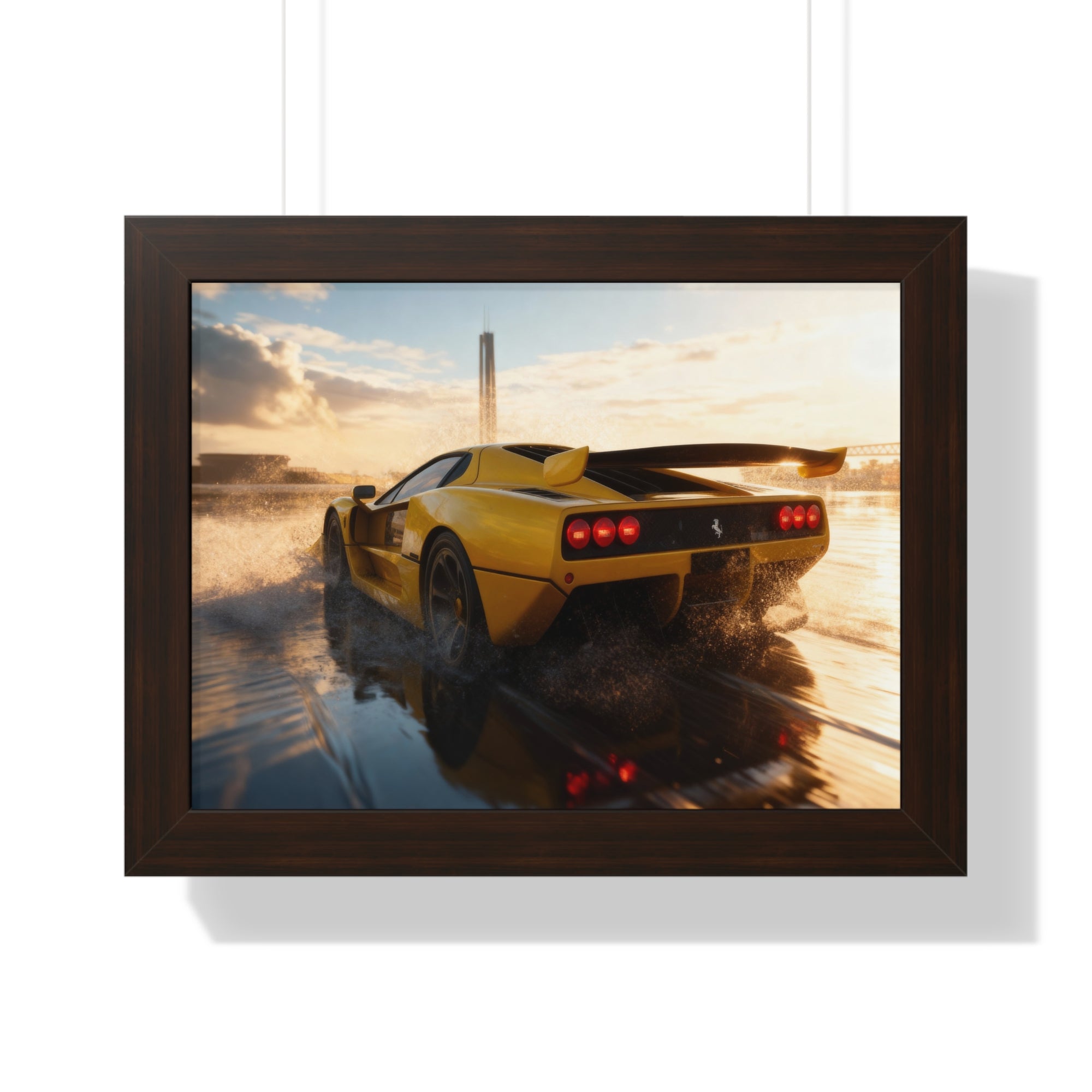 Sunset Ignition The Yellow Ferrari Escape