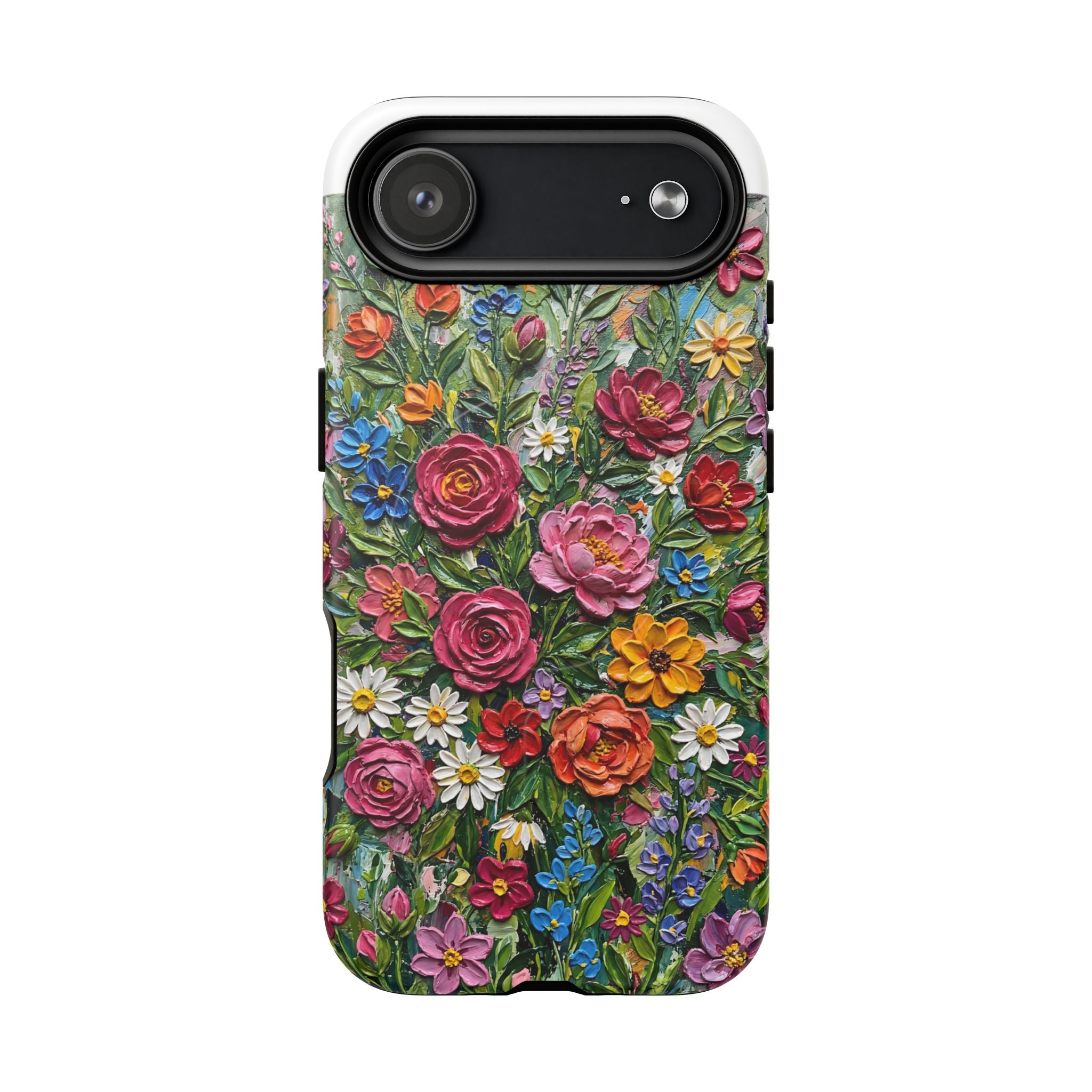 Painted Textured Style Floral Garden iPhone Case (MagSafe®)