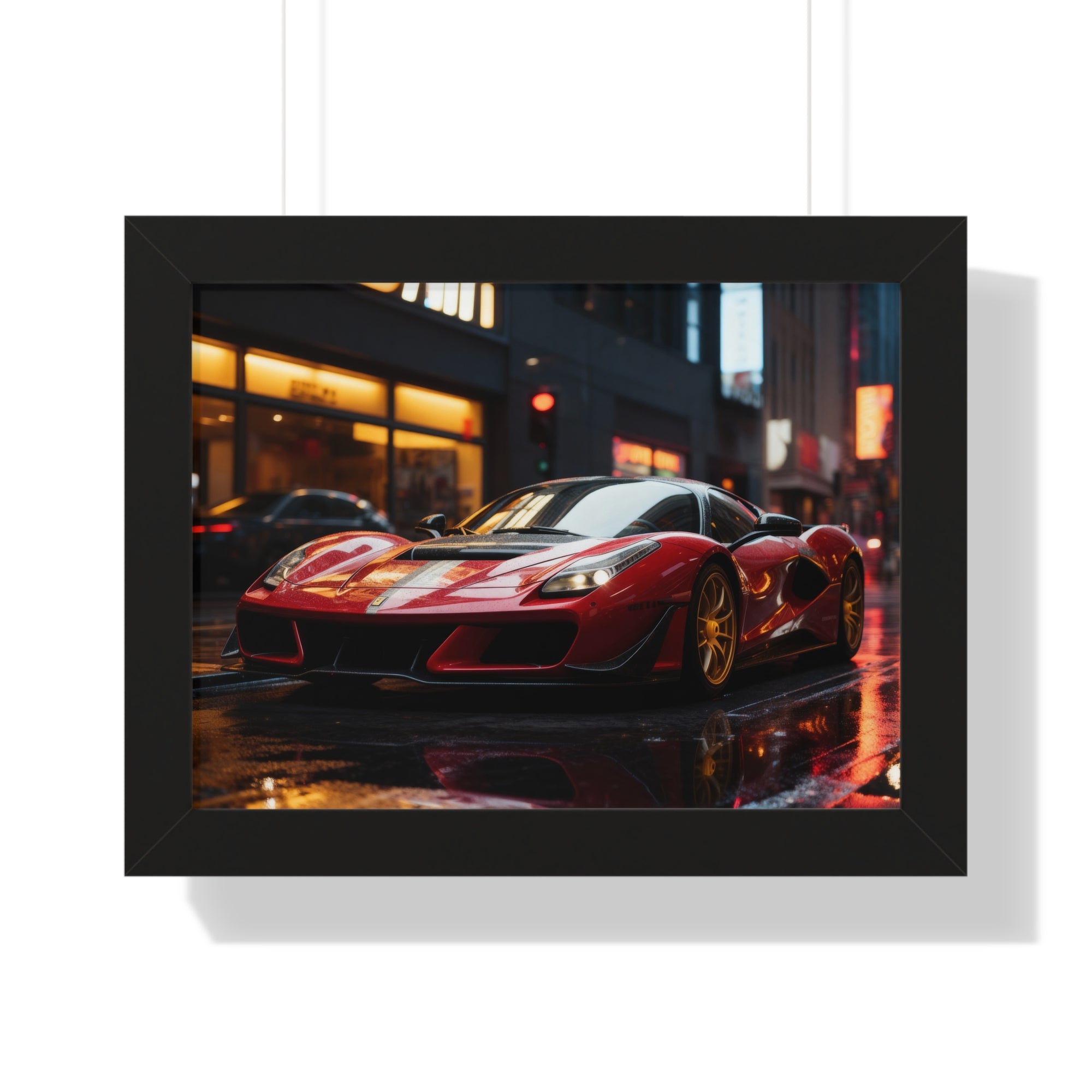 Ferrari F50 “Midnight Rain” Supercar Wall Art