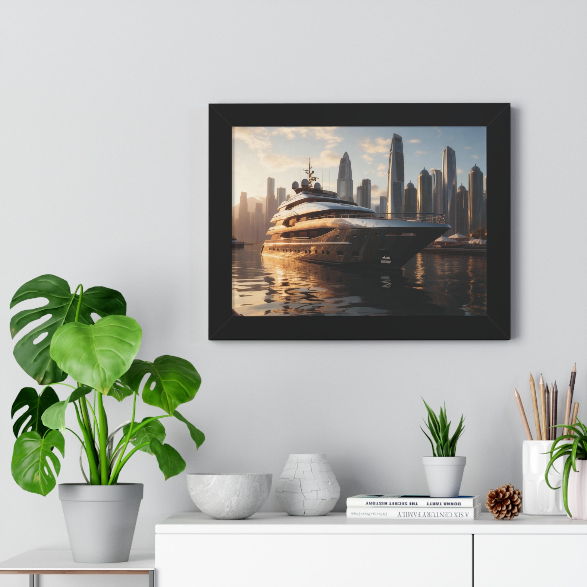 Sunset Reflections – Framed Nautical Wall Art for Luxury Space