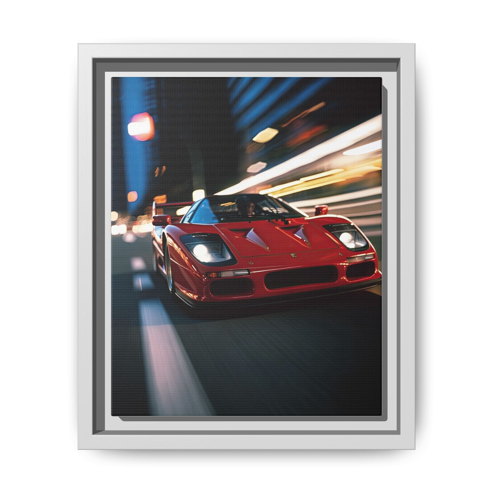 Ferrari F40 Night Drive – Supercar Motion Wall Art Print