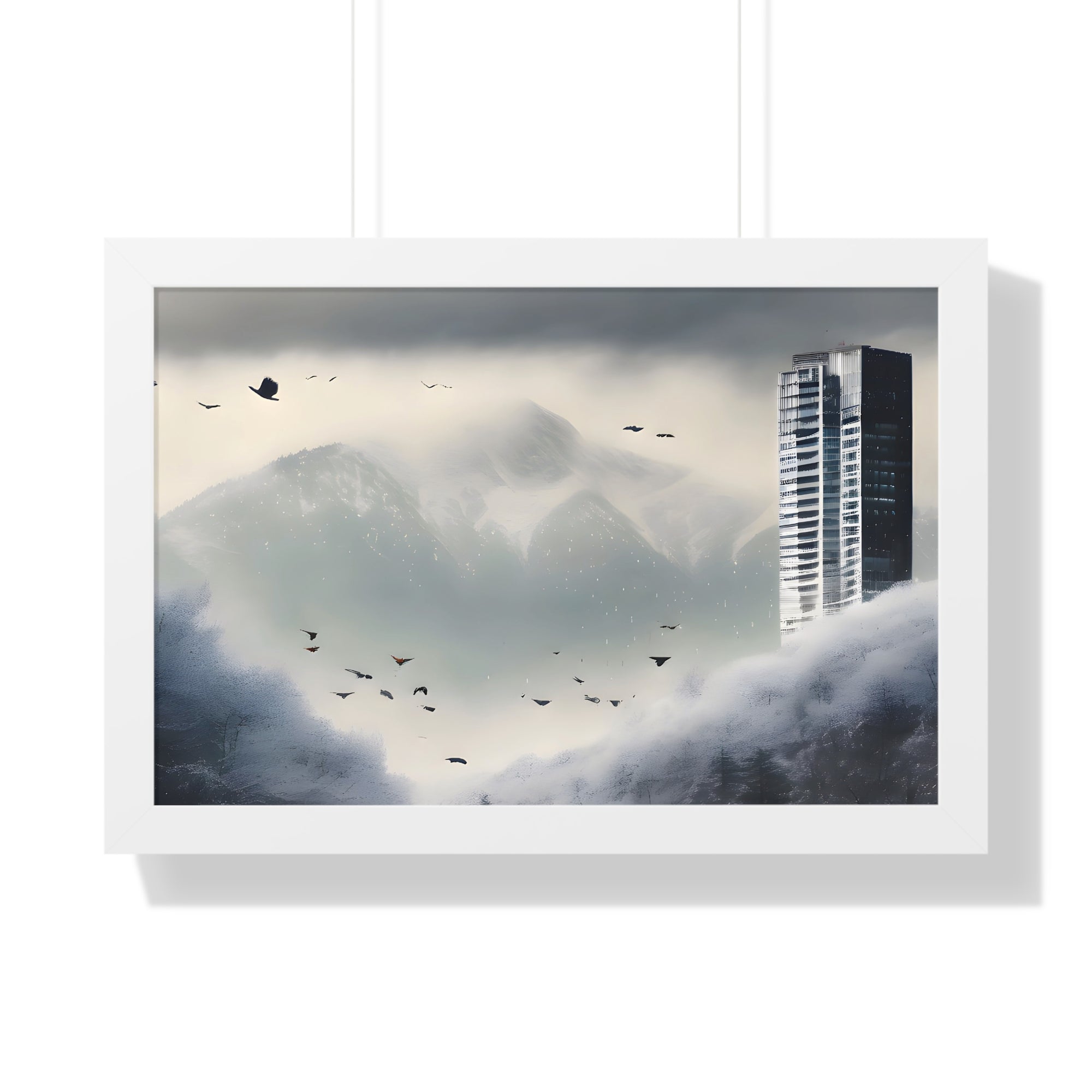 Frozen Heights – Skyscraper in Winter Mountains Wall Decor