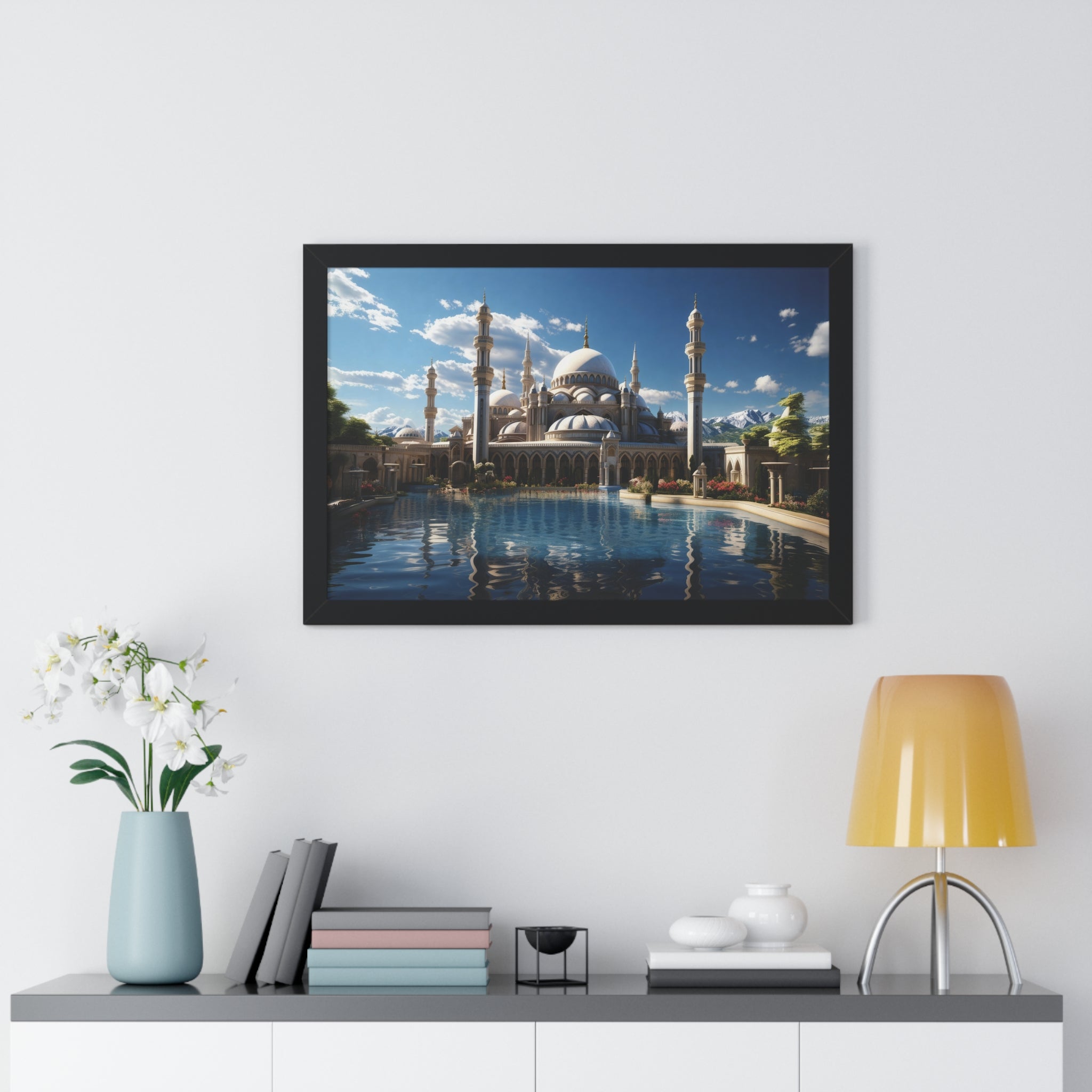 Palace of Reflections – Grand Mosque Framed Wall Art